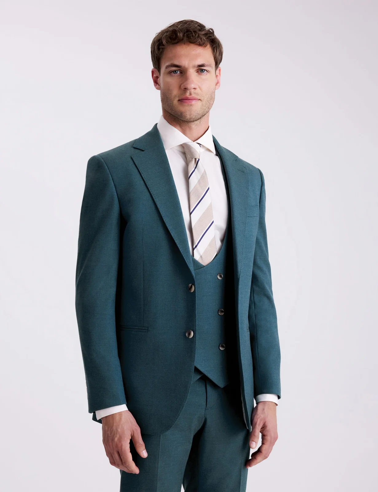 Tailored Fit Flannel Suit Jacket primary image