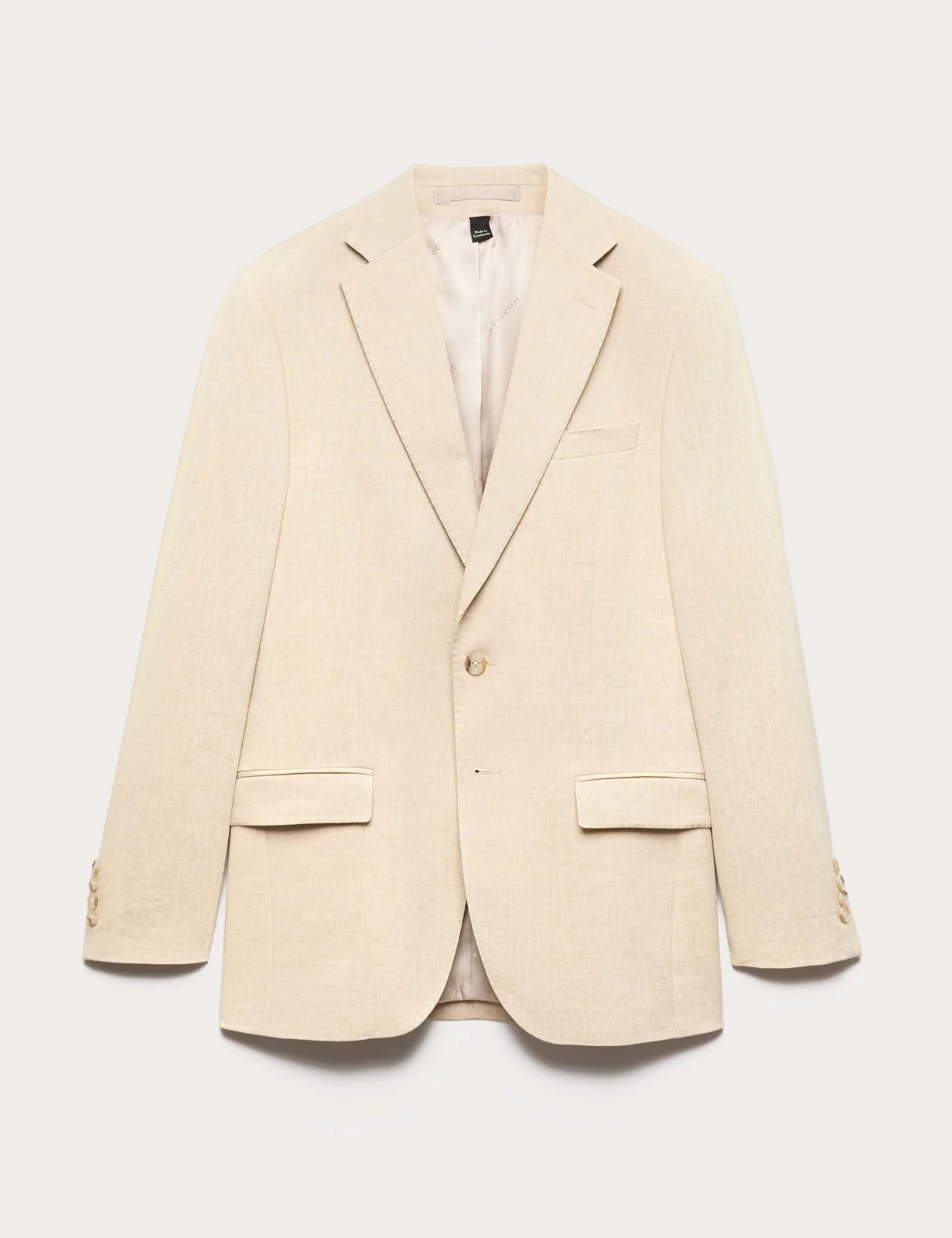 Tailored Fit Italian Performance Linen Blend Suit Jacket thumbnail 2