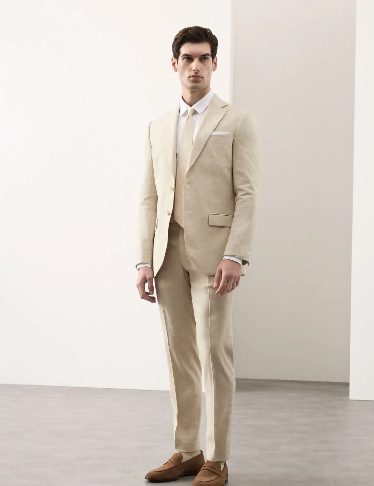Tailored Fit Italian Performance Linen Blend Suit Jacket thumbnail 6