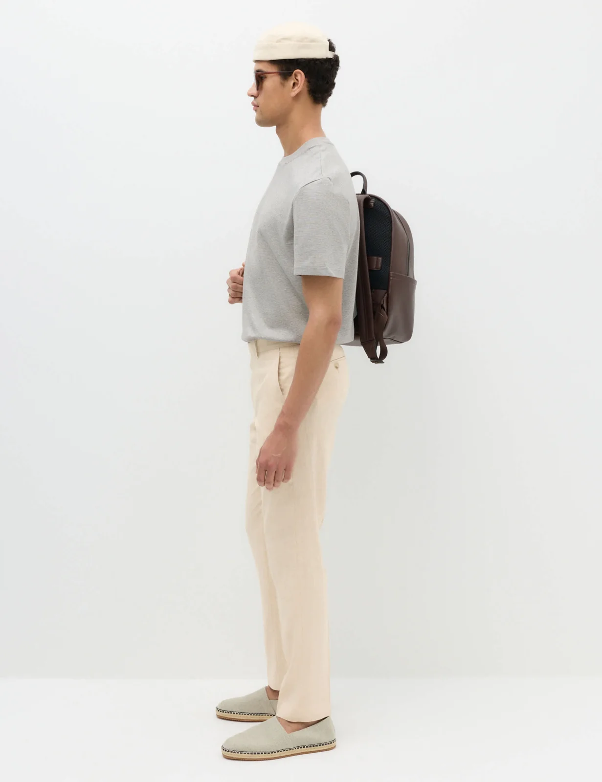 Tailored Fit Italian Performance Linen Blend Suit Trousers thumbnail 5