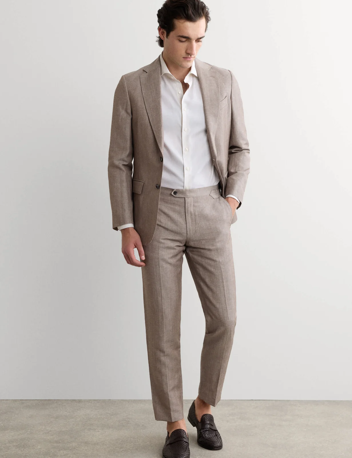 Tailored Fit Italian Wool Linen Blend Suit Jacket thumbnail 6