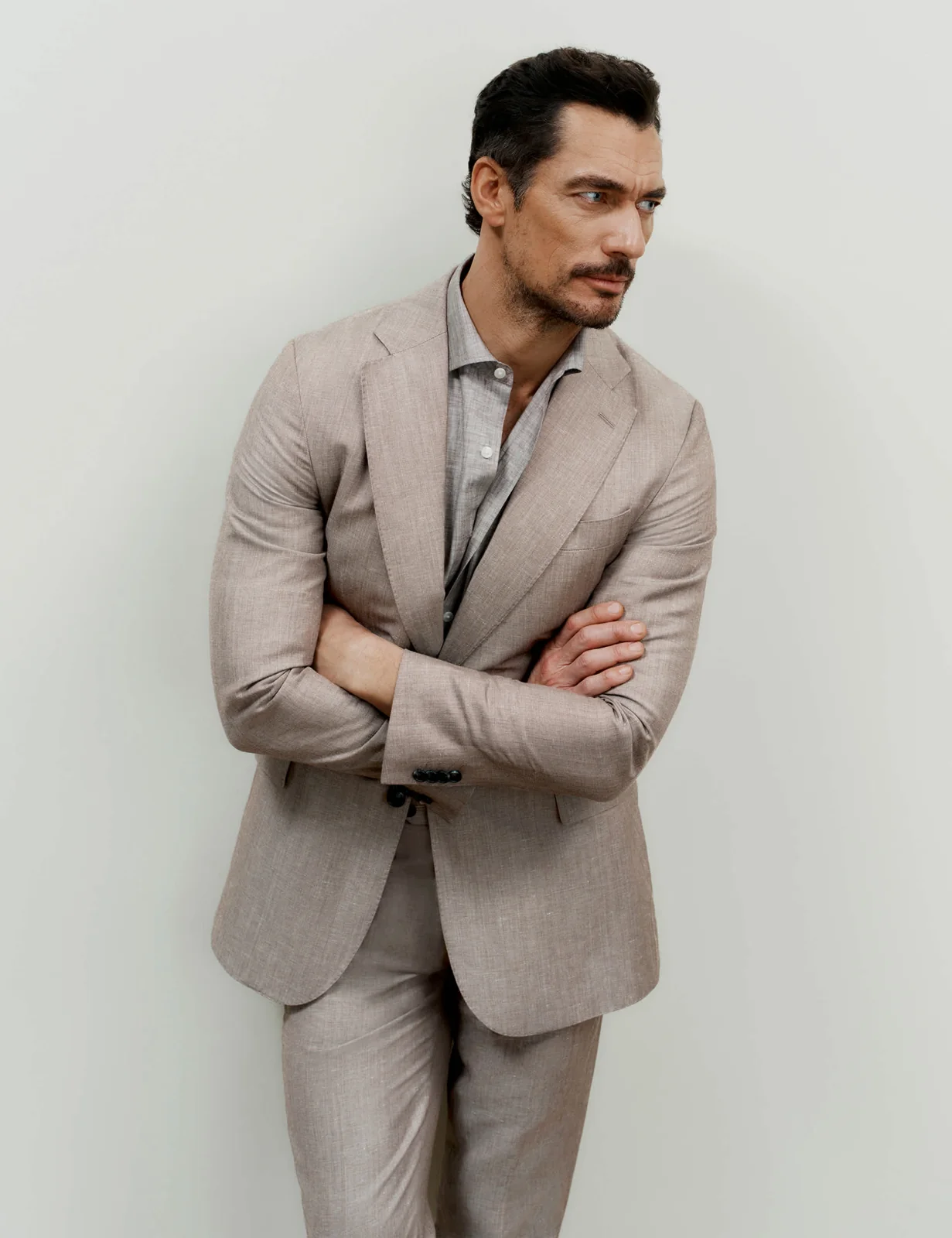 Tailored Fit Italian Wool Linen Blend Suit Jacket primary image
