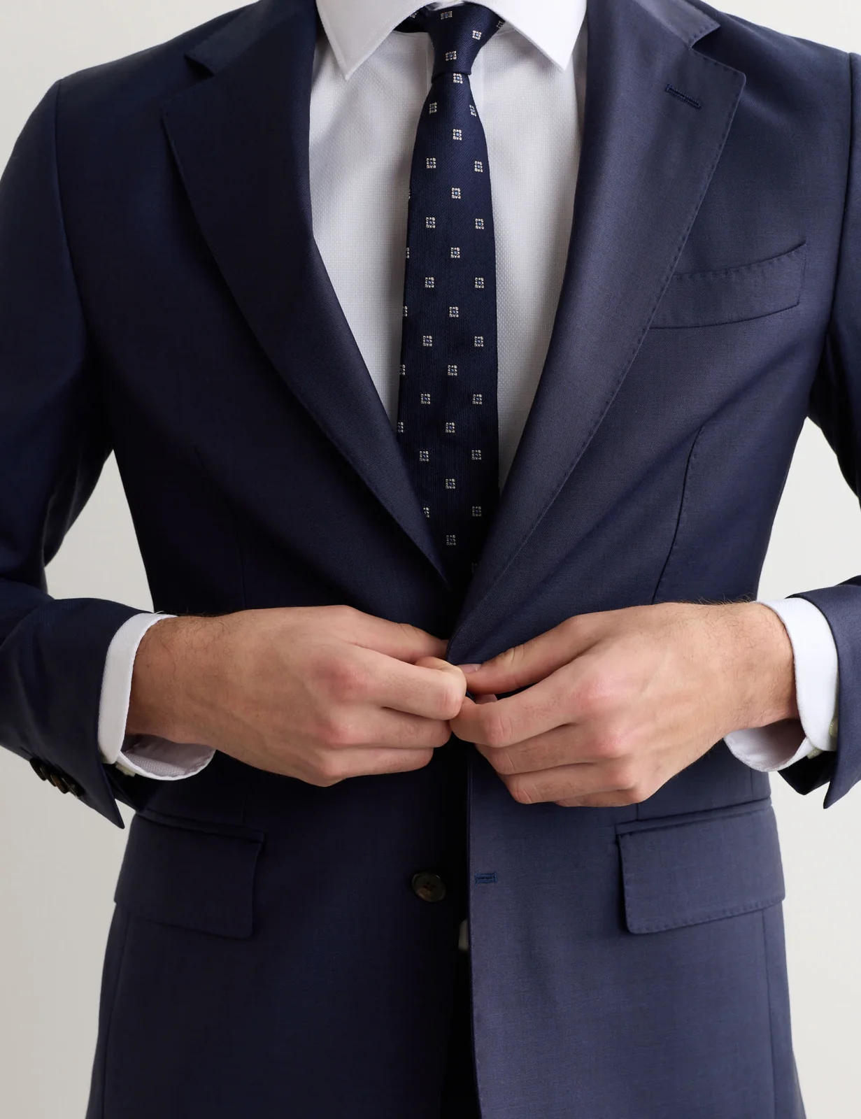 Tailored Fit Italian Wool Sharkskin Jacket thumbnail 3