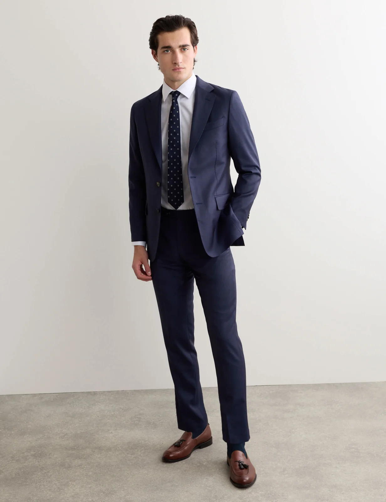 Tailored Fit Italian Wool Sharkskin Jacket thumbnail 4