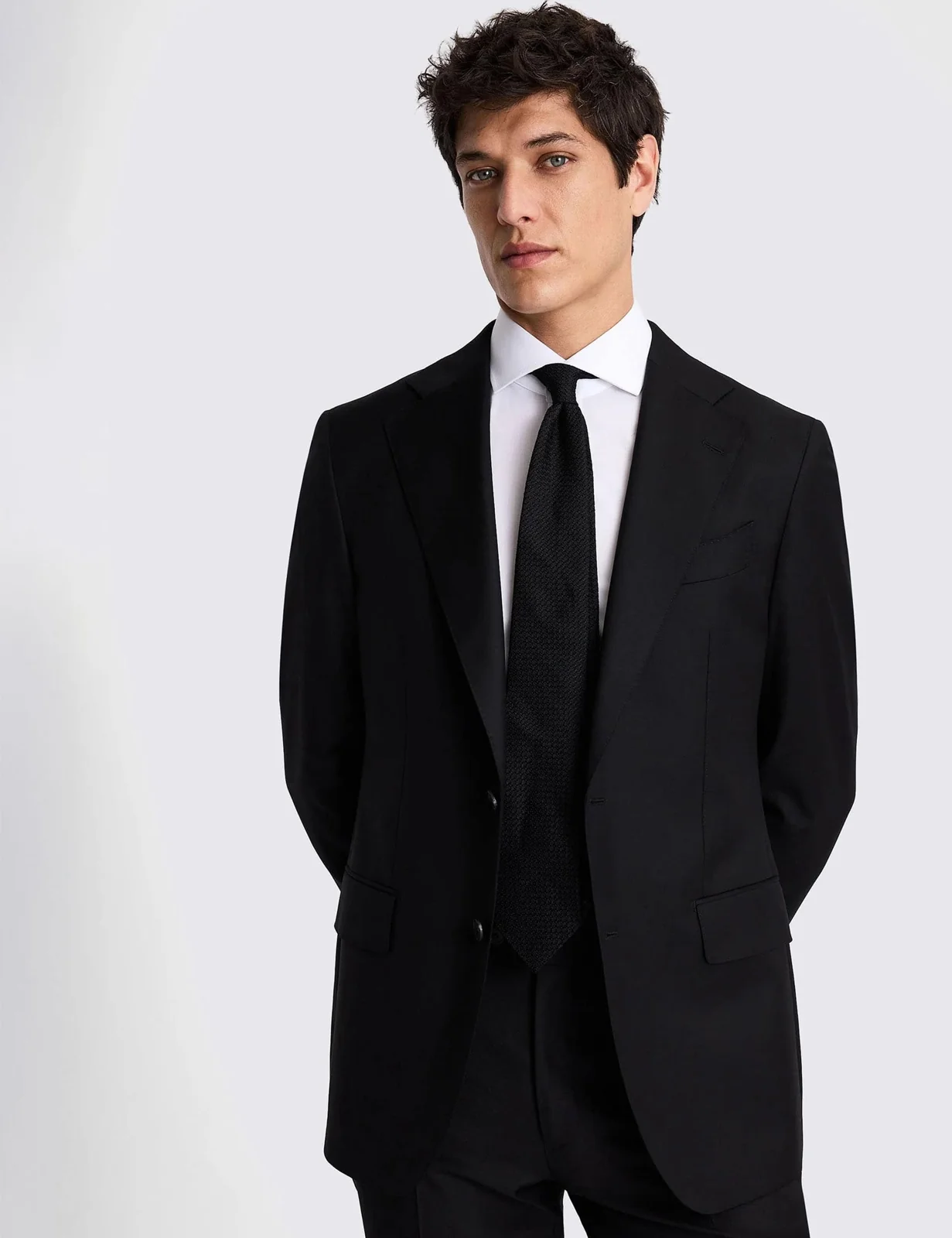 Tailored Fit Italian Wool Twill Suit Jacket primary image