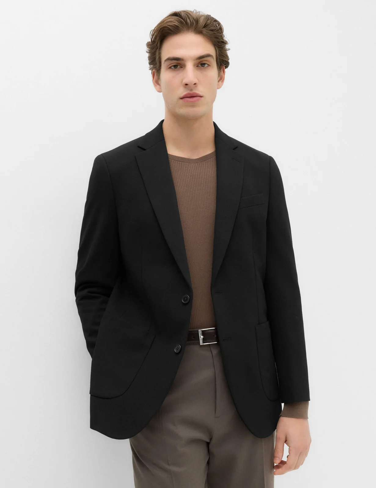 Tailored Fit Jersey Textured Blazer primary image