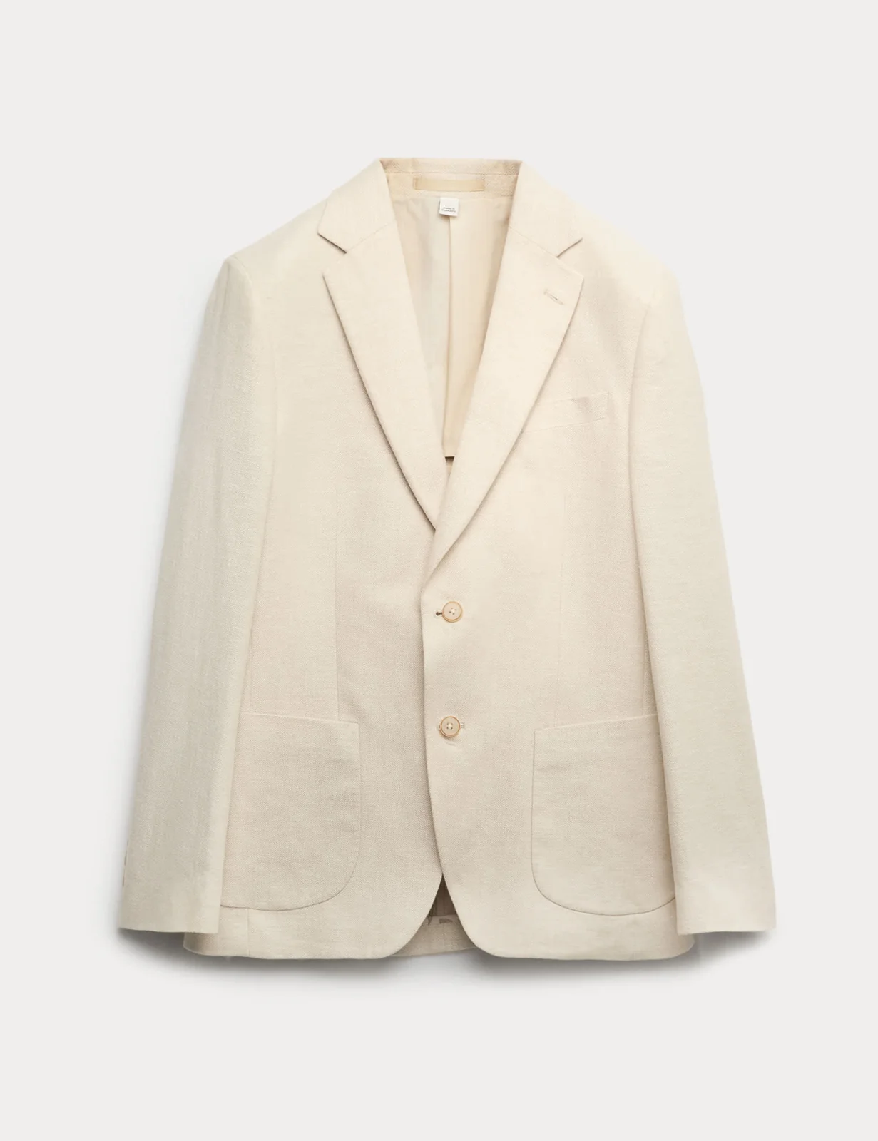 Tailored Fit Linen Cotton Blend Herringbone Blazer thumbnail 2