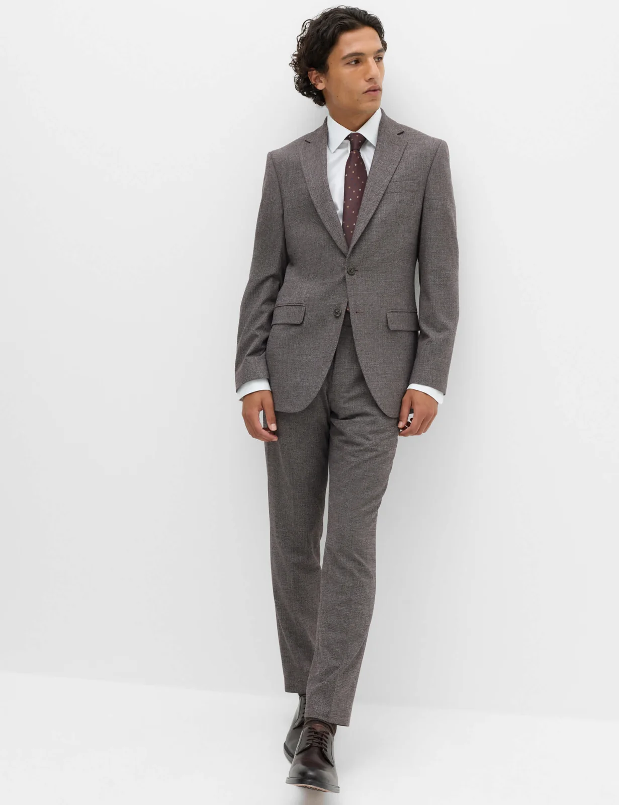 Tailored Fit Micro Check Suit Jacket thumbnail 5