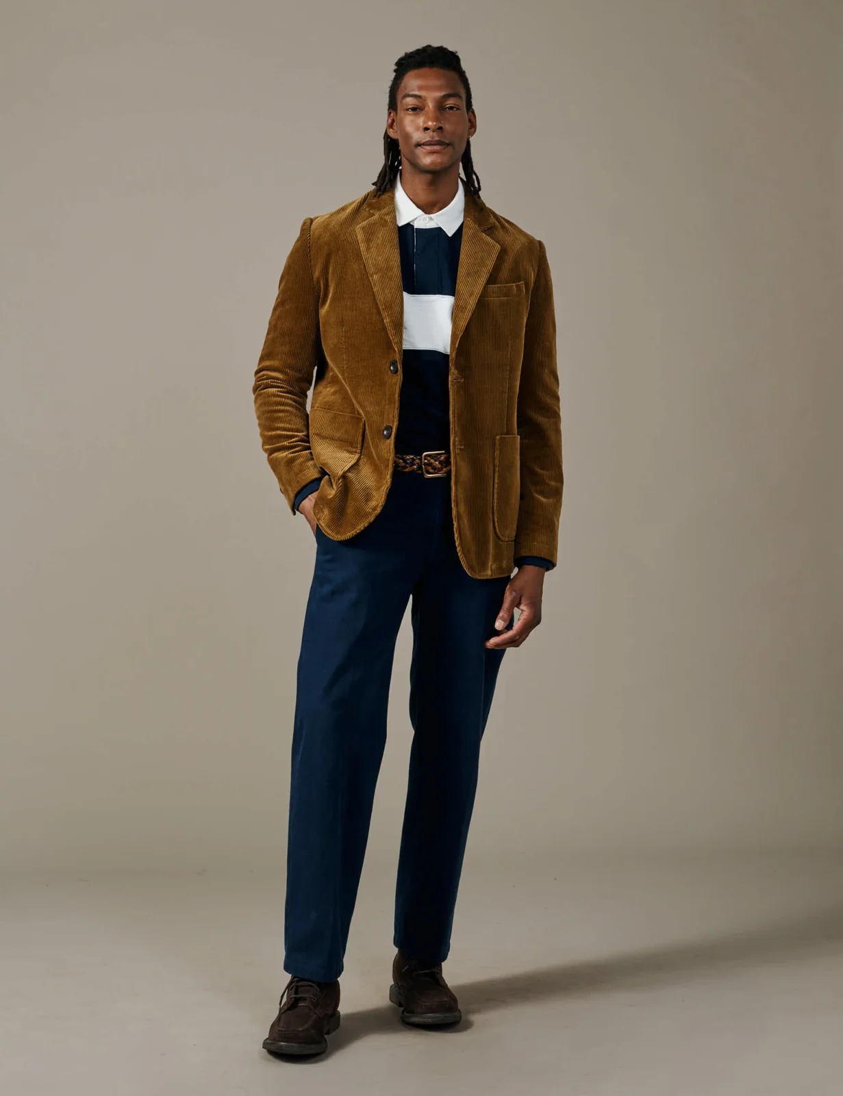 Tailored Fit Pure Cotton Corduroy Blazer thumbnail 3