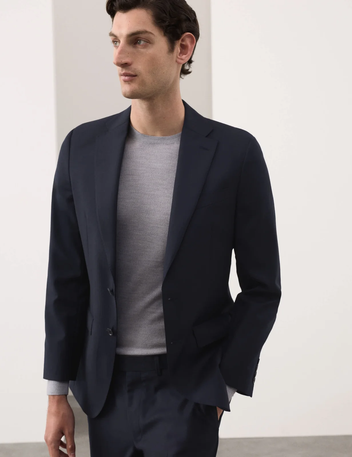 Tailored Fit Pure Wool Check Suit Jacket thumbnail 8