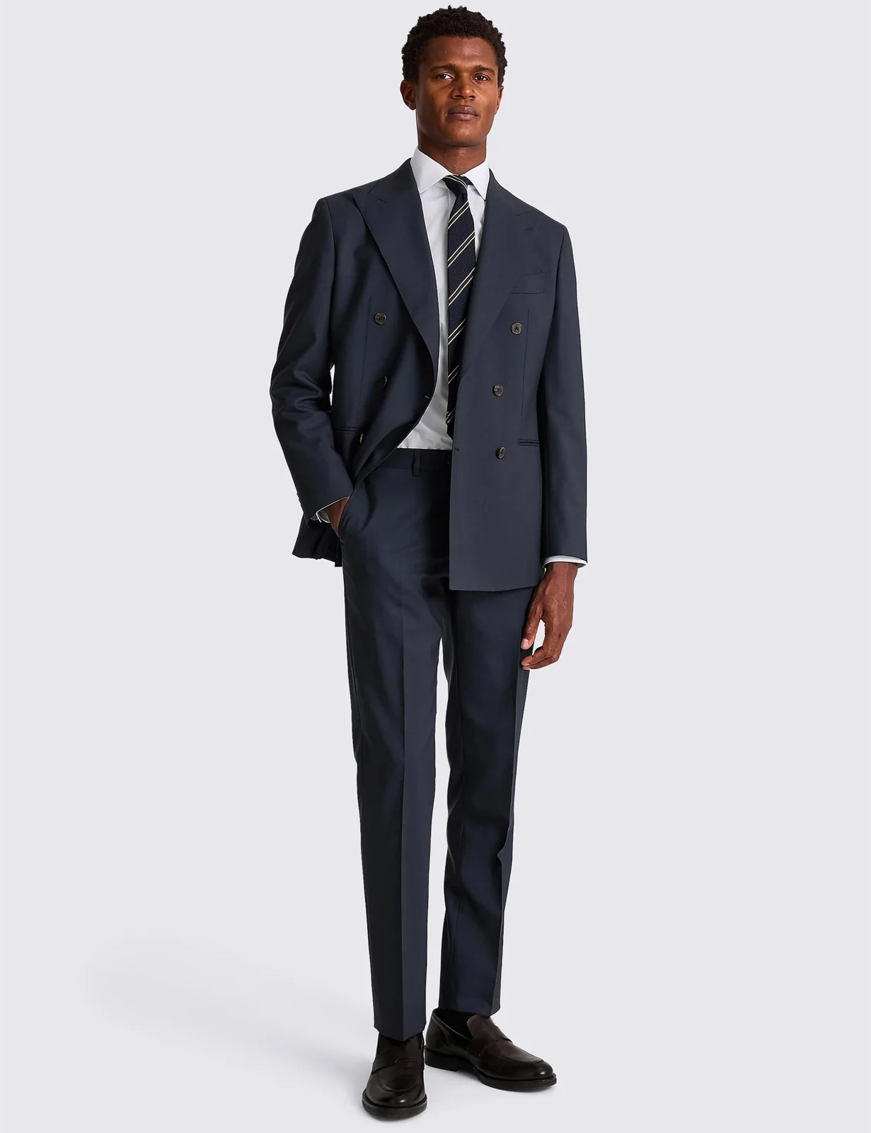Tailored Fit Pure Wool Double Breasted Blazer thumbnail 2