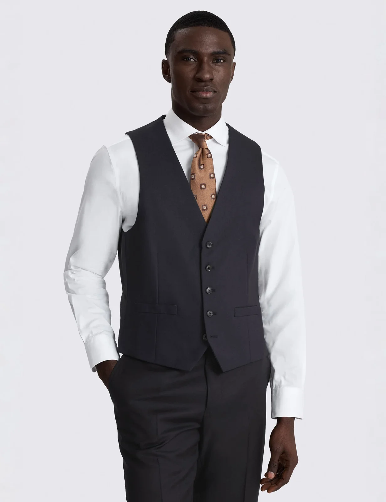 Tailored Fit Pure Wool Twill Waistcoat primary image