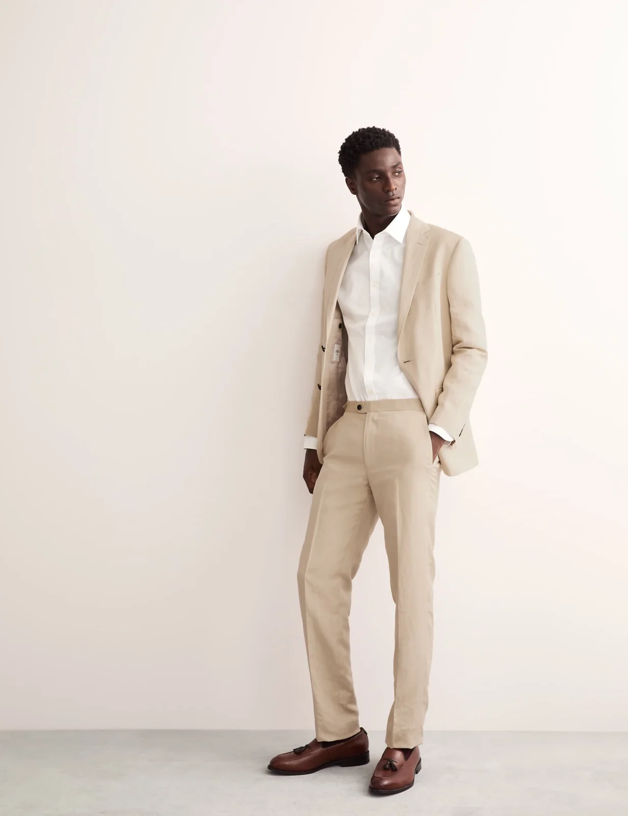 Tailored Fit Italian Silk & Linen Suit Jacket thumbnail 9