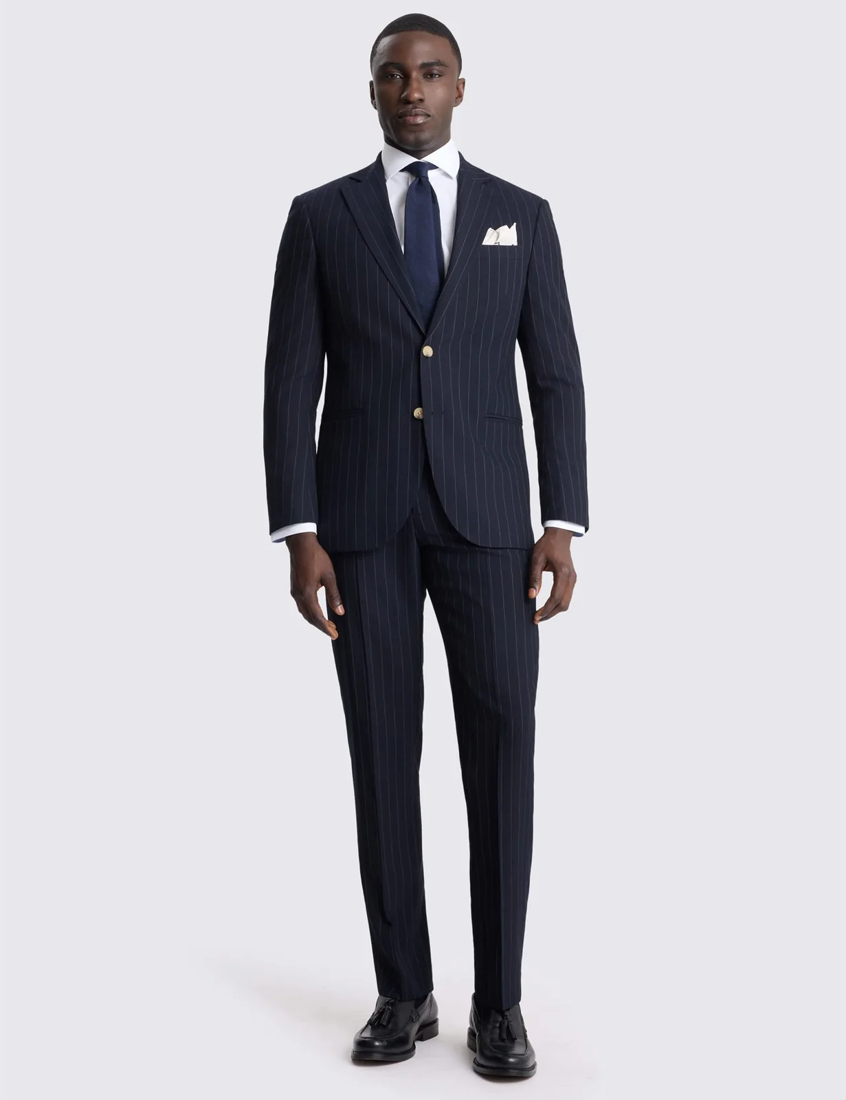 Tailored Fit Striped Stretch Suit Jacket thumbnail 2