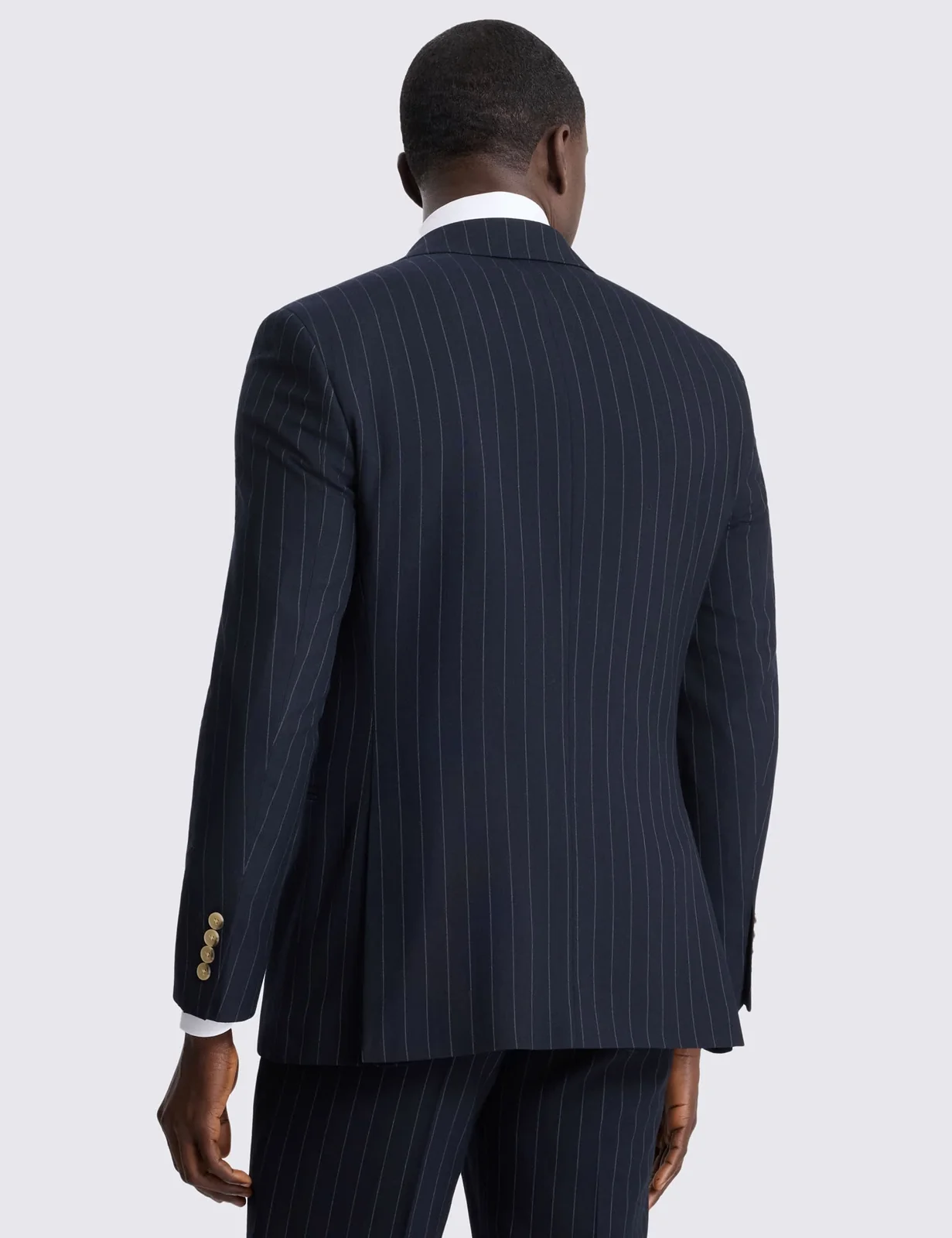 Tailored Fit Striped Stretch Suit Jacket thumbnail 3
