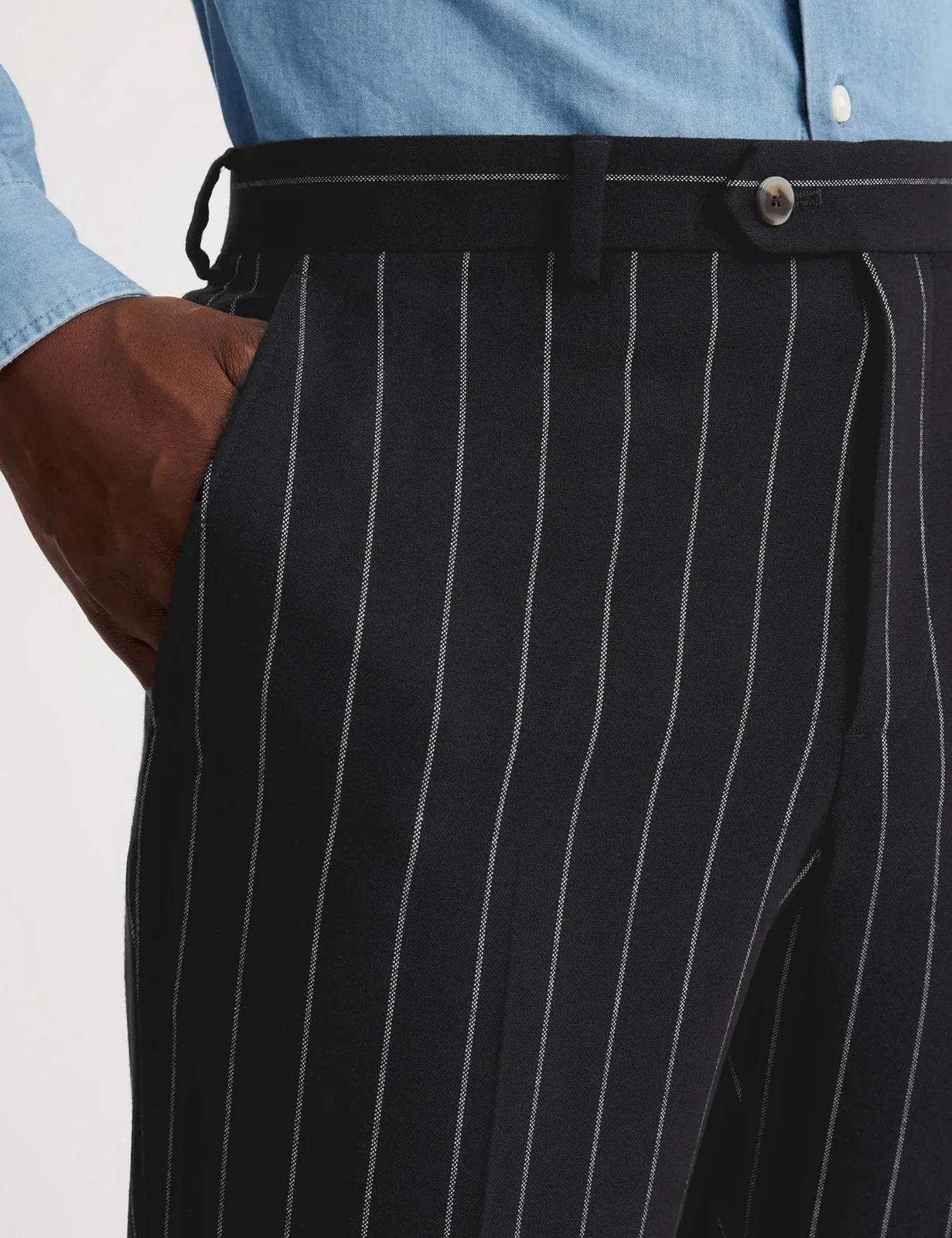 Tailored Fit Striped Suit Trousers thumbnail 2