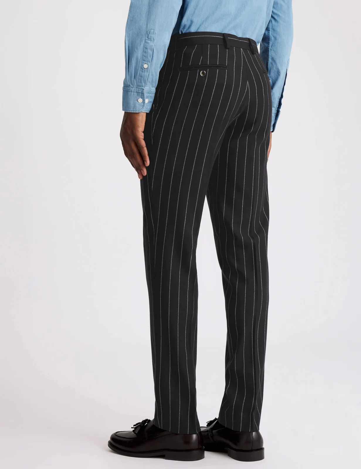 Tailored Fit Striped Suit Trousers thumbnail 3