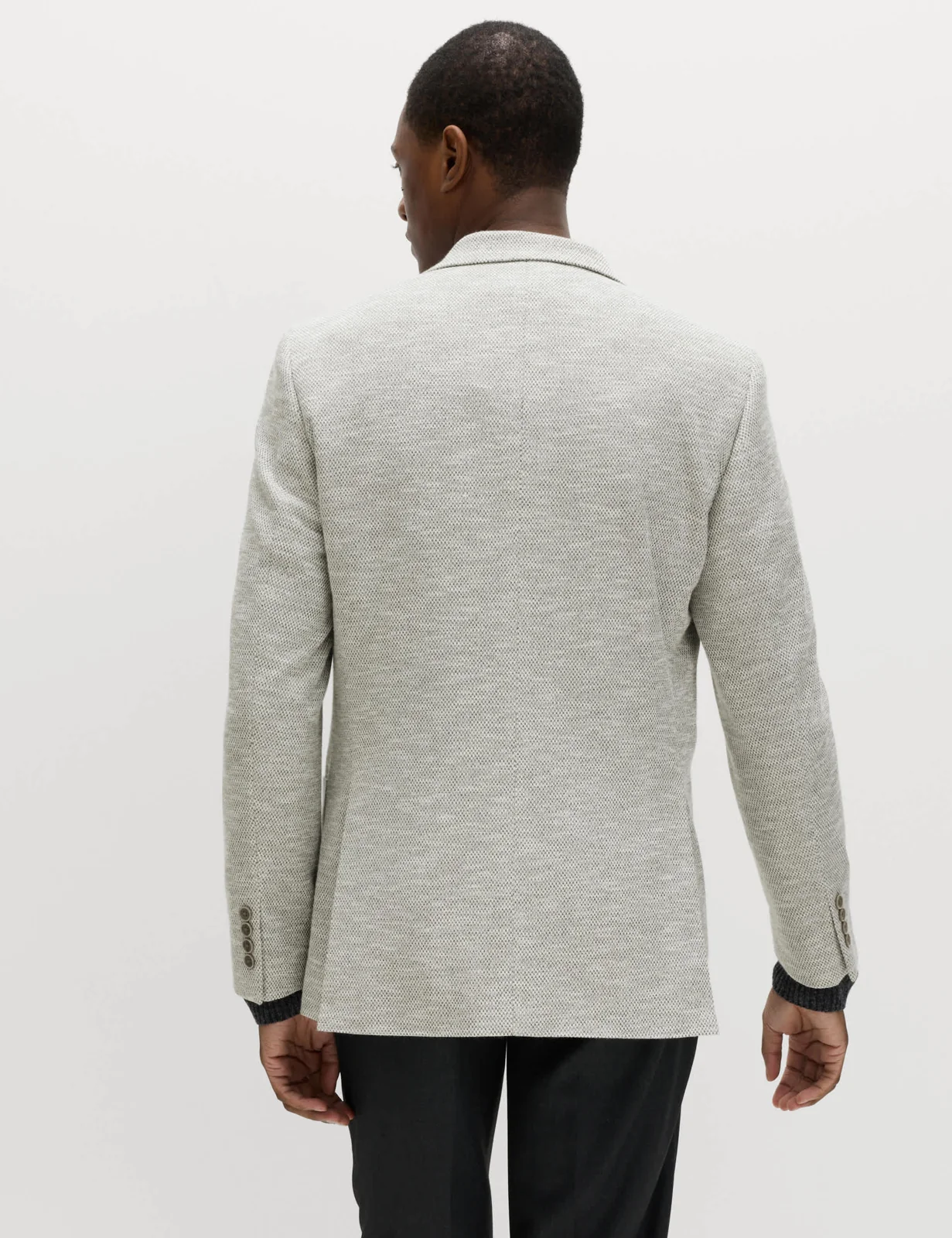 Tailored Fit Textured Stretch Blazer thumbnail 4