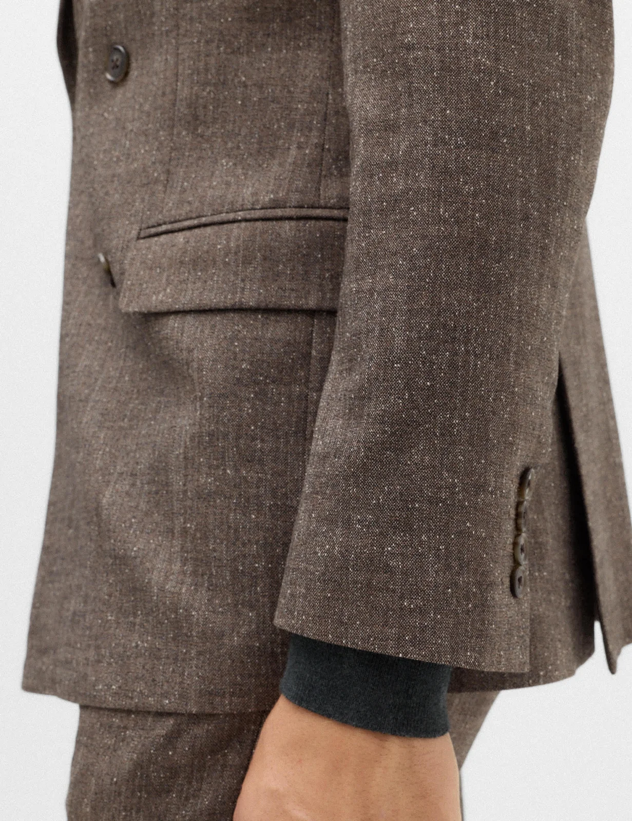 Tailored Fit Textured Stretch Suit Jacket thumbnail 3