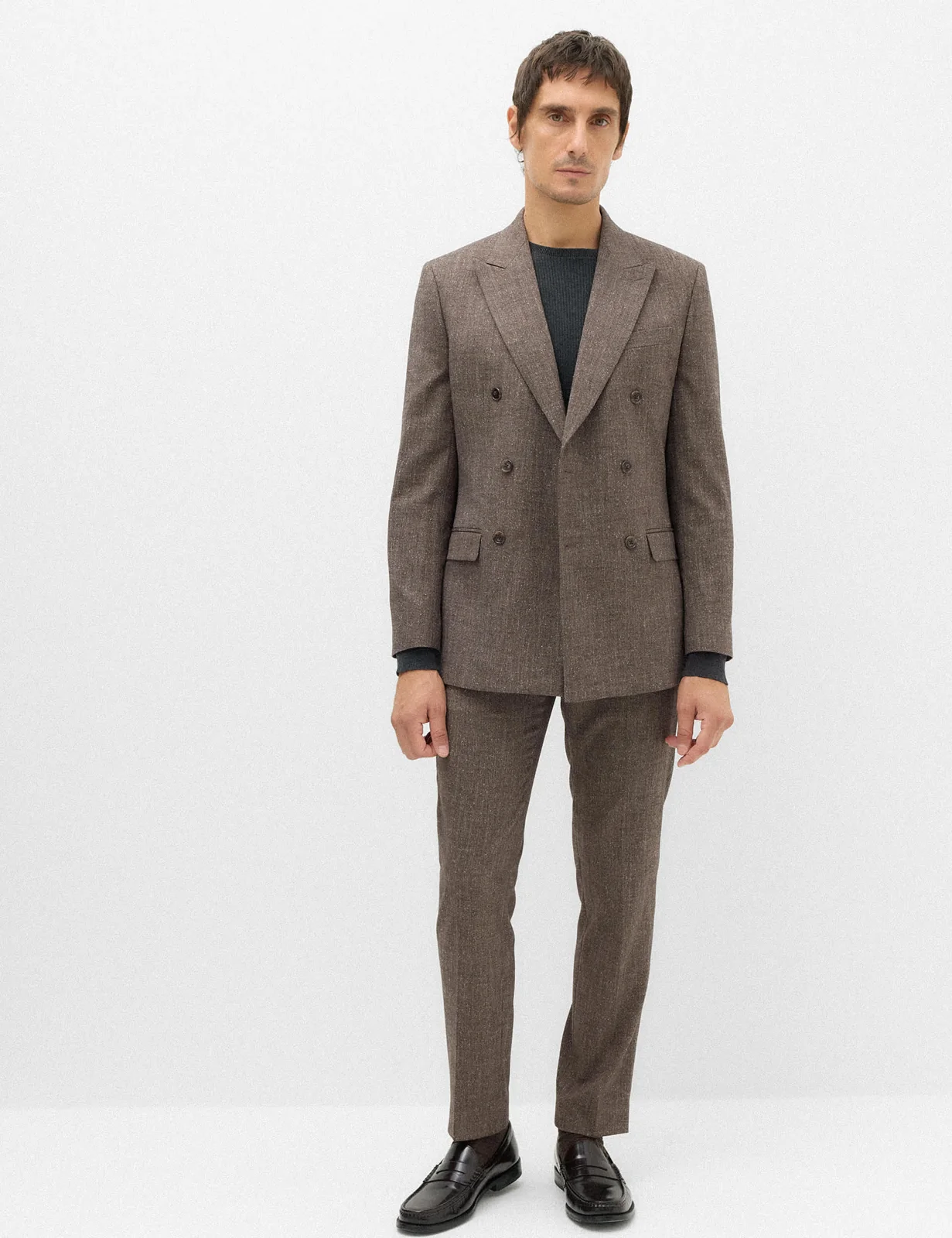 Tailored Fit Textured Stretch Suit Jacket thumbnail 6