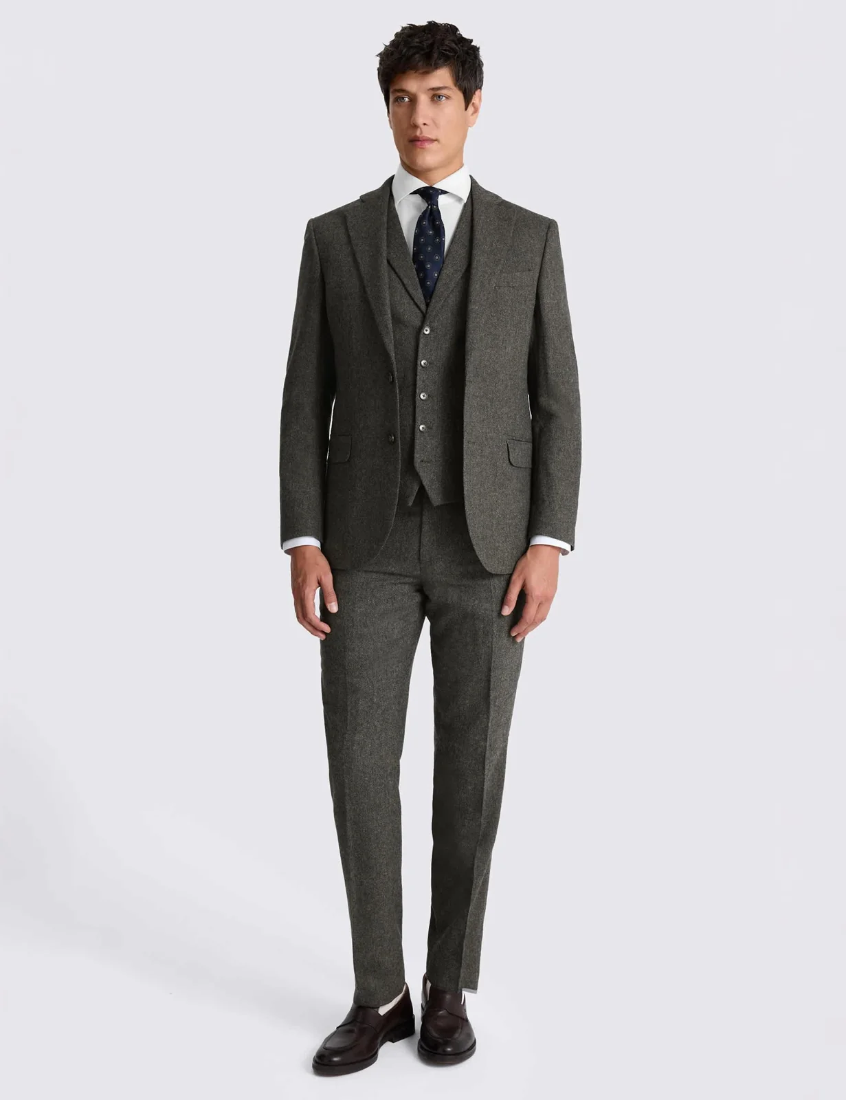 Tailored Fit Wool Blend Herringbone Suit Jacket thumbnail 2