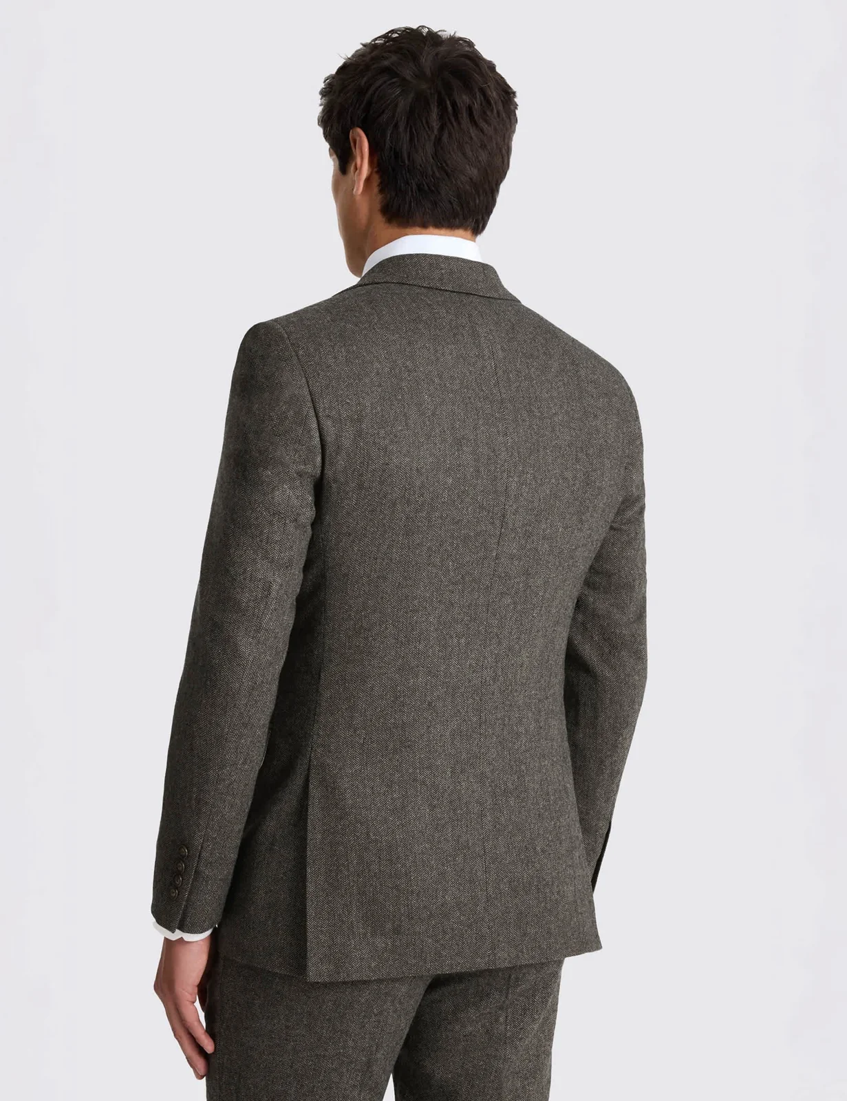 Tailored Fit Wool Blend Herringbone Suit Jacket thumbnail 5