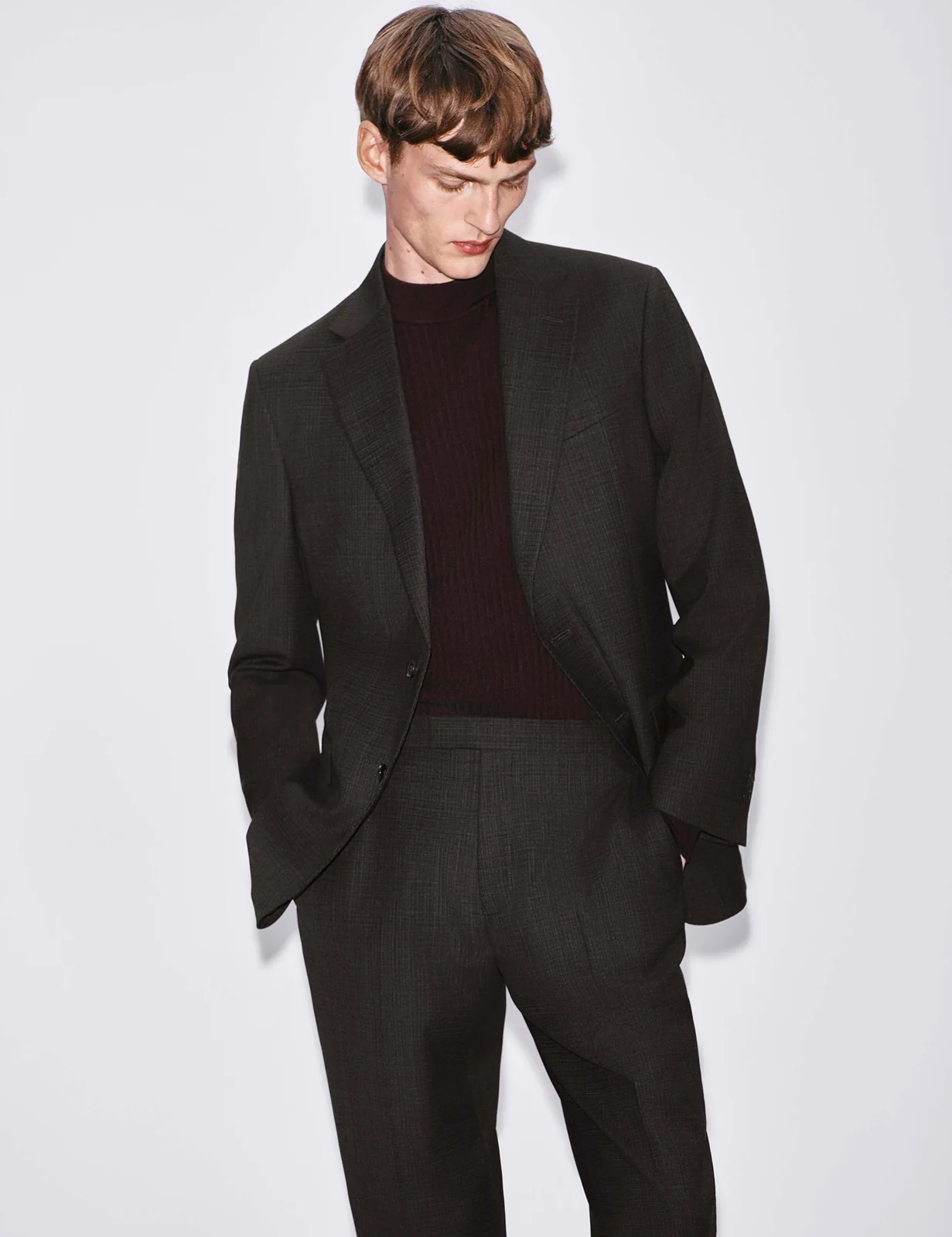 Tailored Fit Wool Blend Suit Jacket primary image