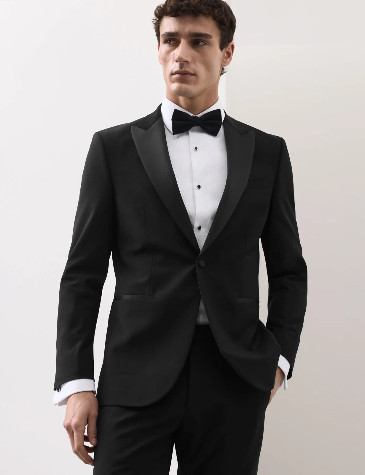 Tailored Fit Wool Blend Tuxedo Jacket primary image