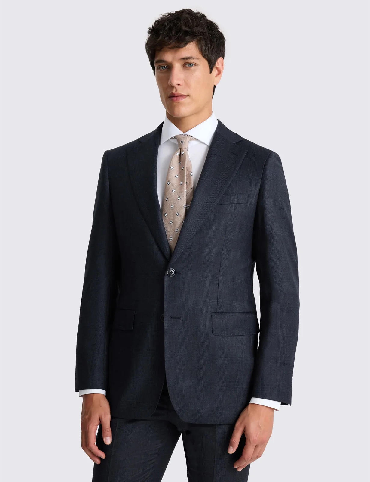 Tailored Fit Wool Rich Performance Check Suit Jacket primary image