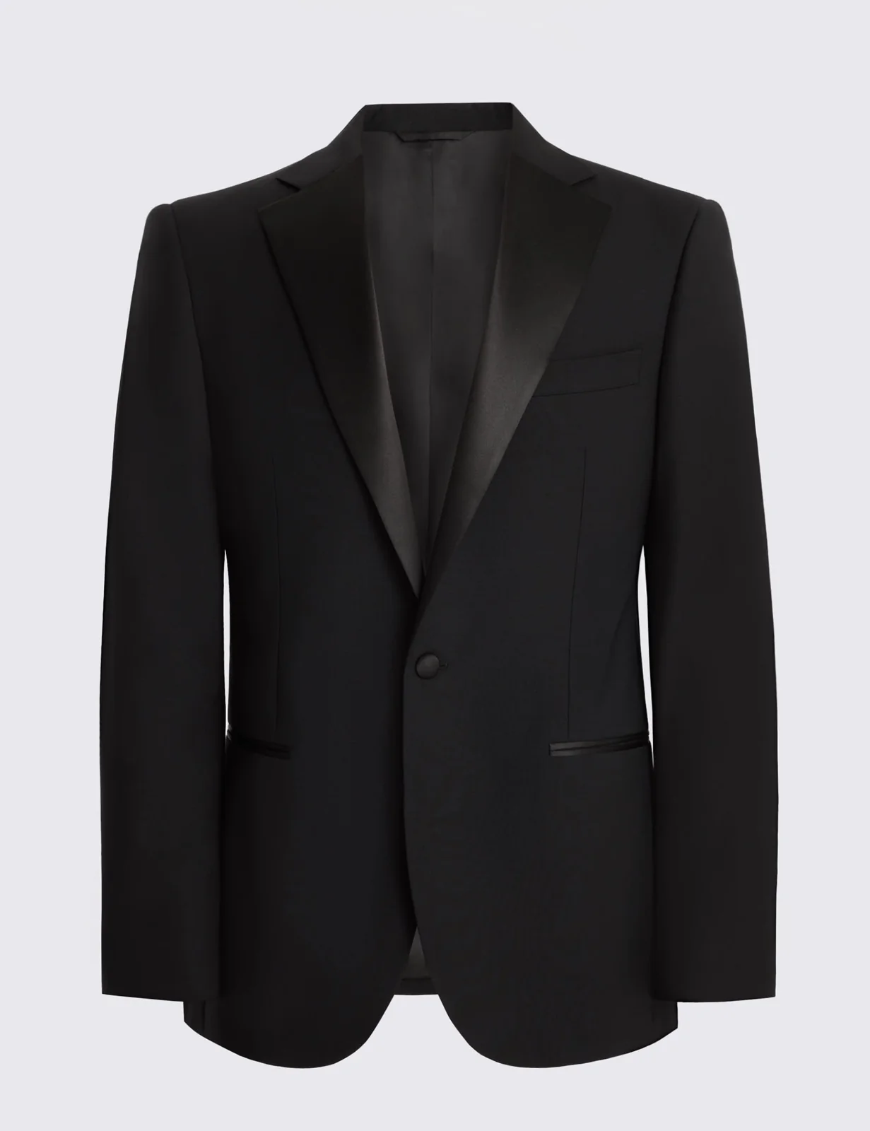 Tailored Fit Wool Rich Stretch Tuxedo Jacket thumbnail 4