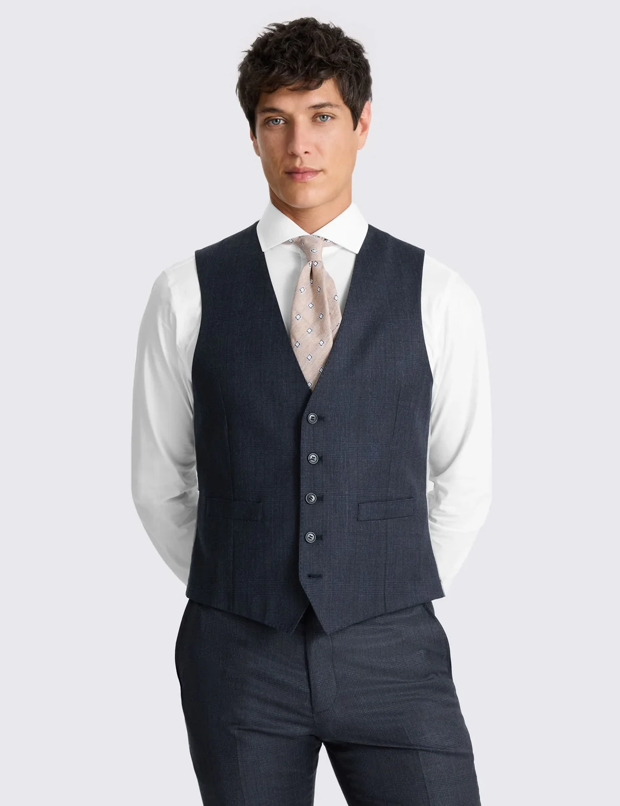 Tailored Fit Wool Rich Stretch Waistcoat primary image