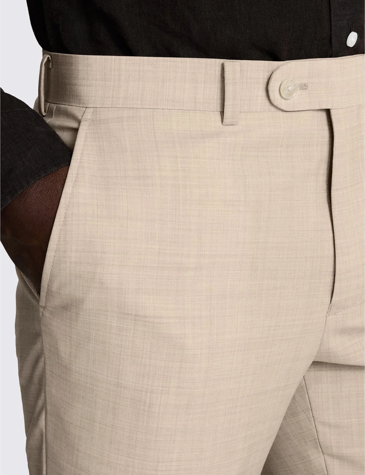 Tailored Fit Wool Rich Textured Suit Trousers thumbnail 2