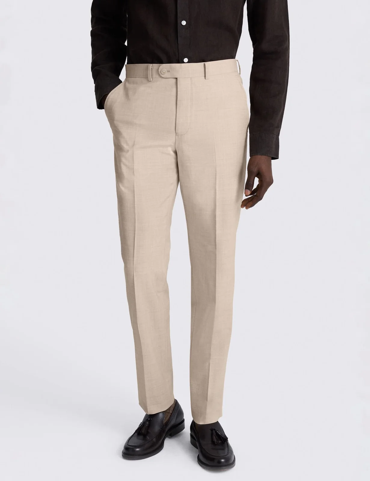 Tailored Fit Wool Rich Textured Suit Trousers primary image