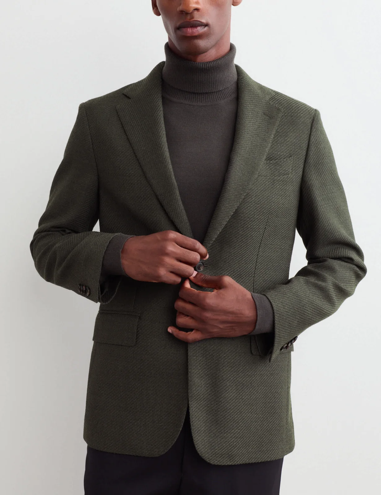 Tailored Fit Wool Rich Twill Blazer thumbnail 4