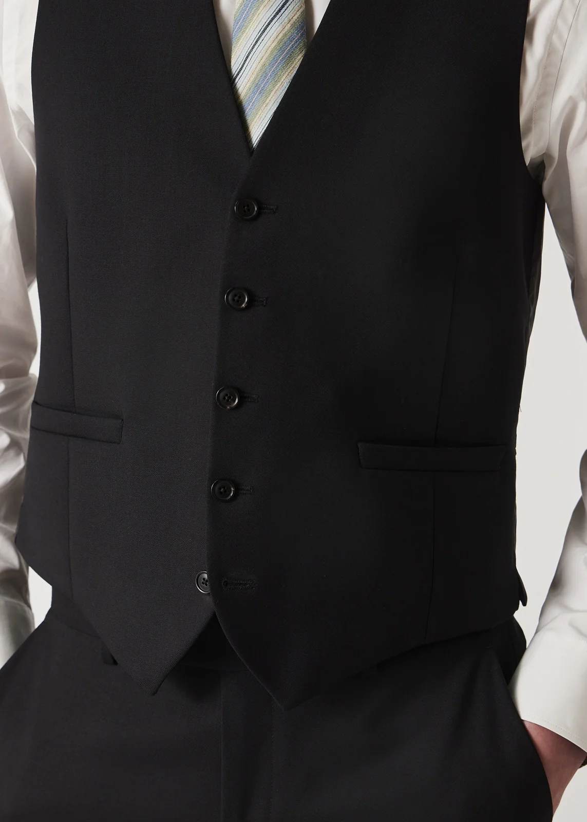 A Suit To Travel In - Black Wool Waistcoat