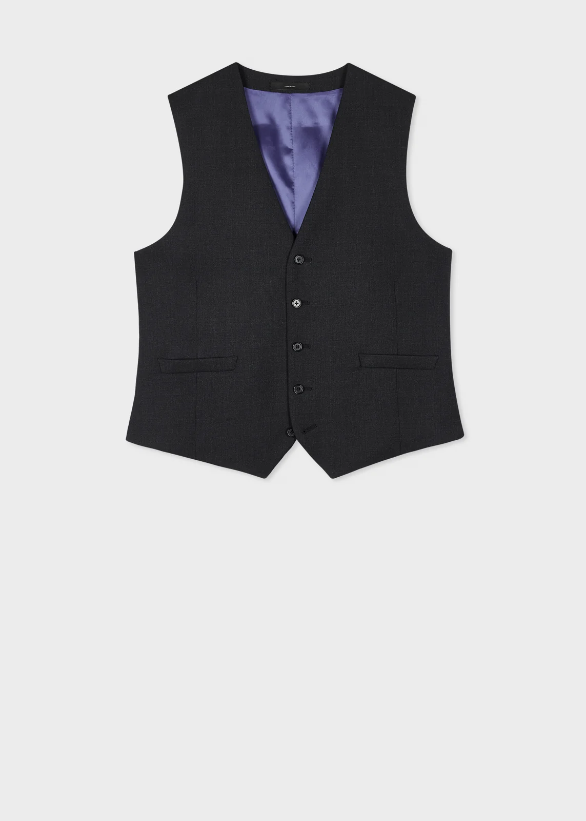 A Suit To Travel In - Charcoal Grey Wool Waistcoat