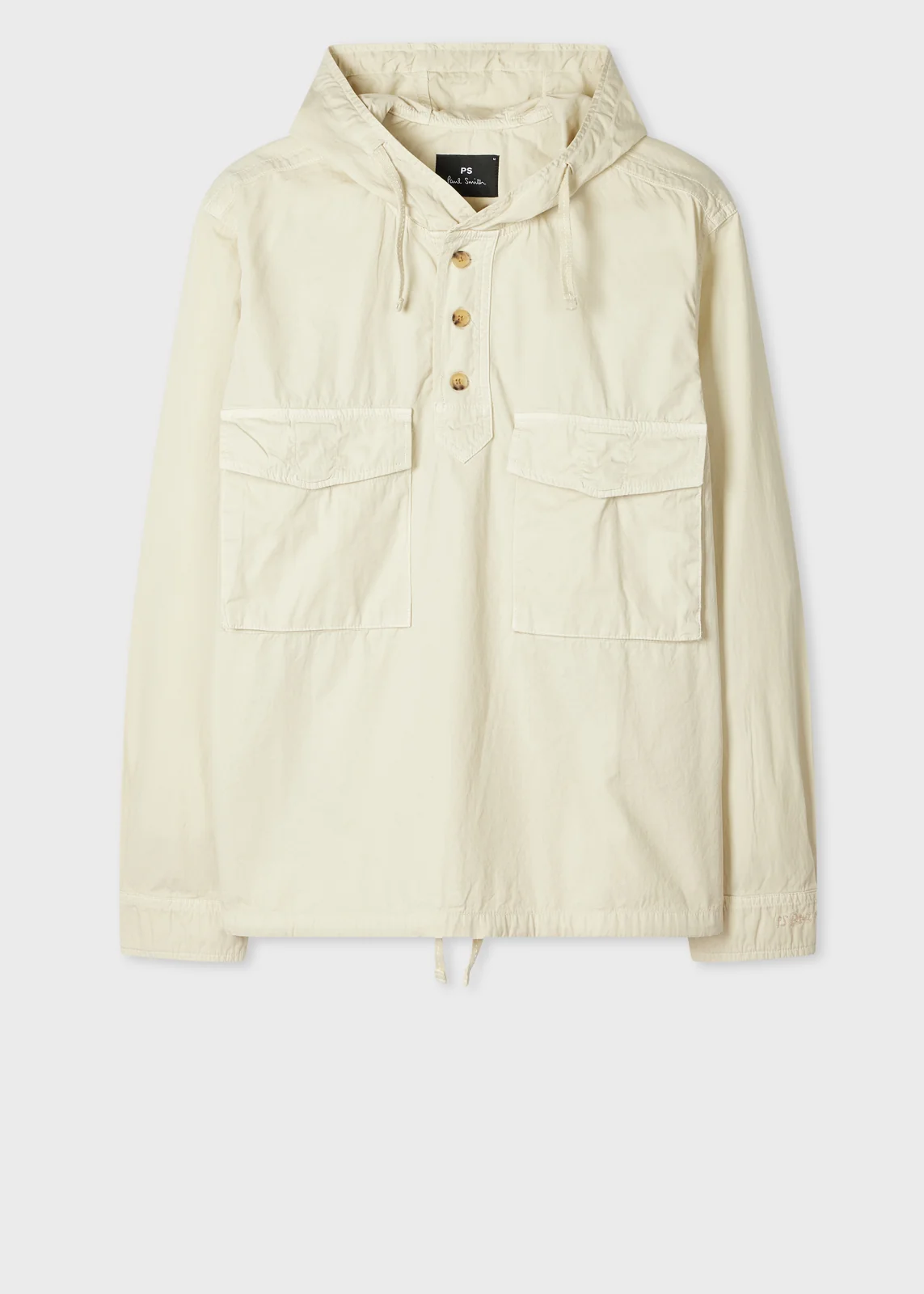 Ecru Cotton Popover Jacket
