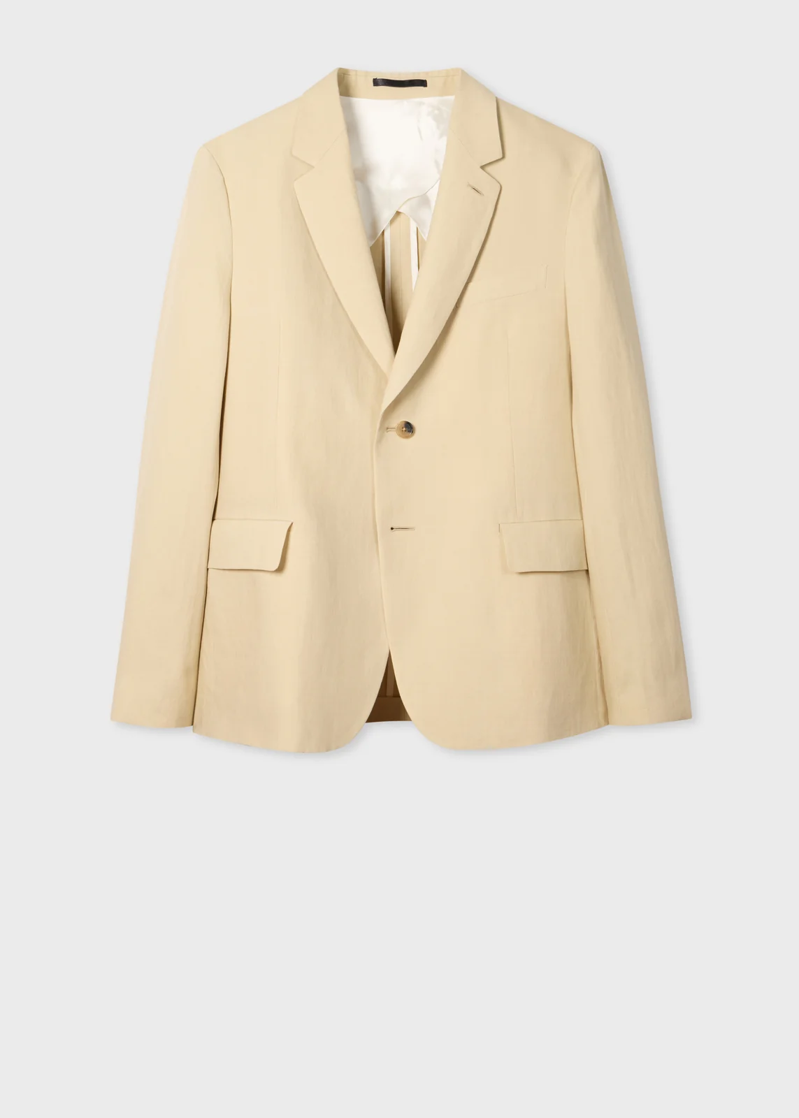 Ecru Linen Buggy-Lined Blazer
