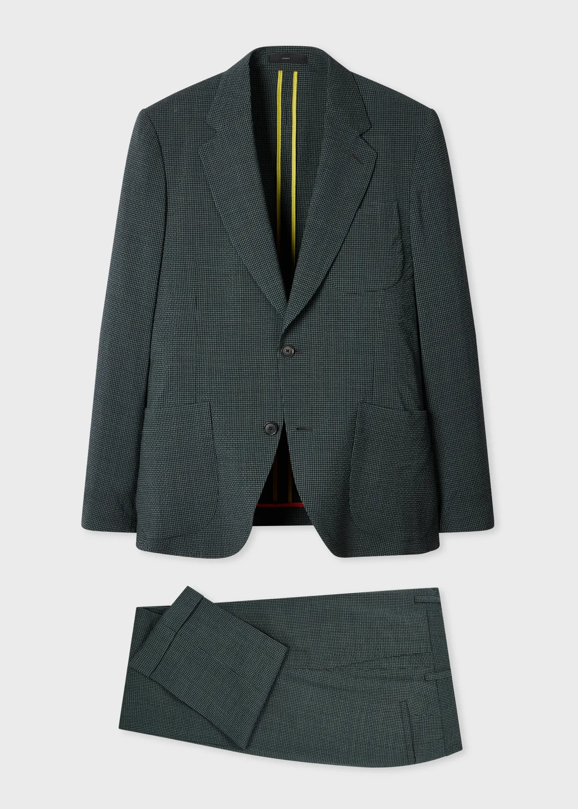 Green Seersucker Two-Piece Suit