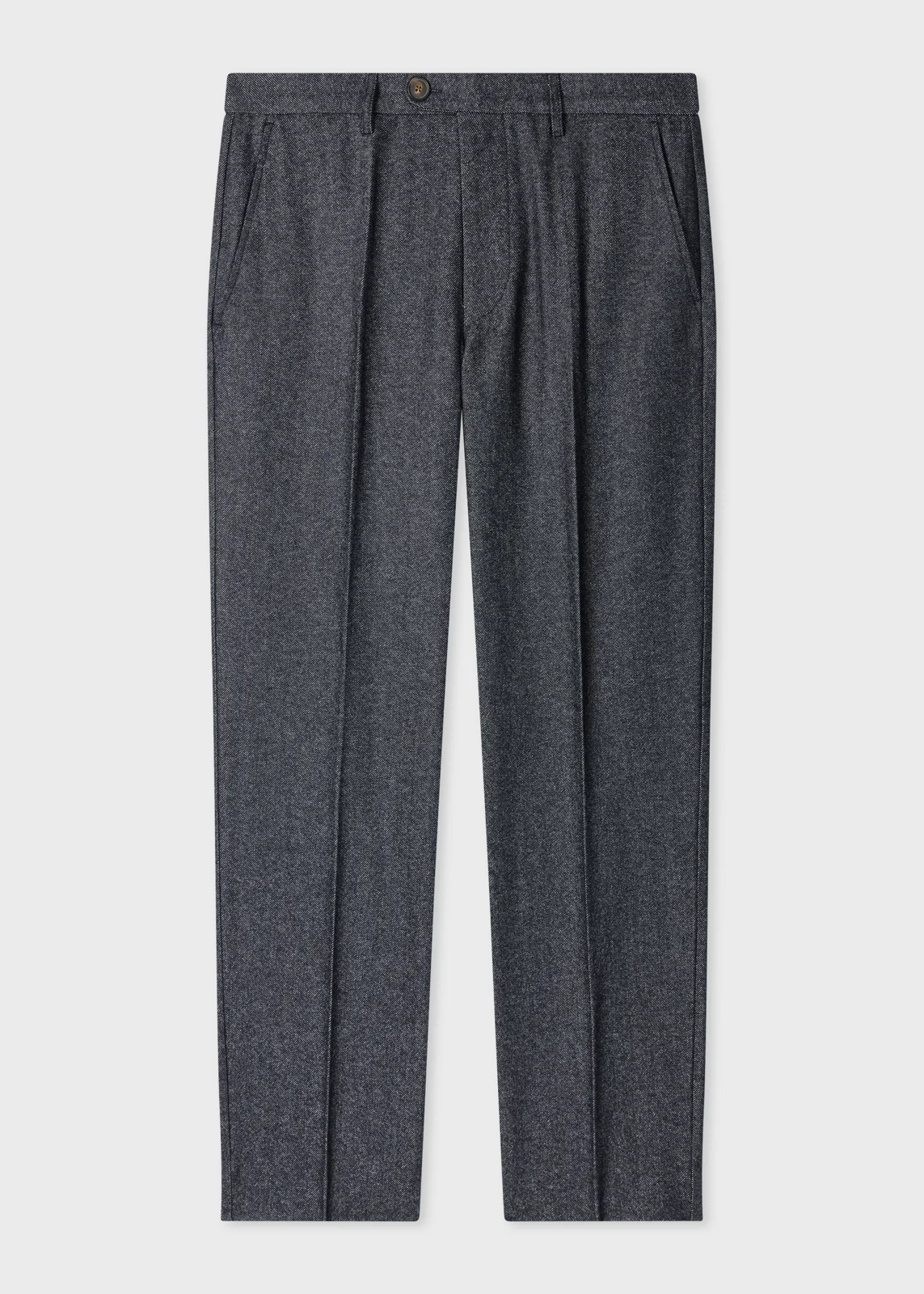 Indigo Cotton-Blend Flannel Trousers
