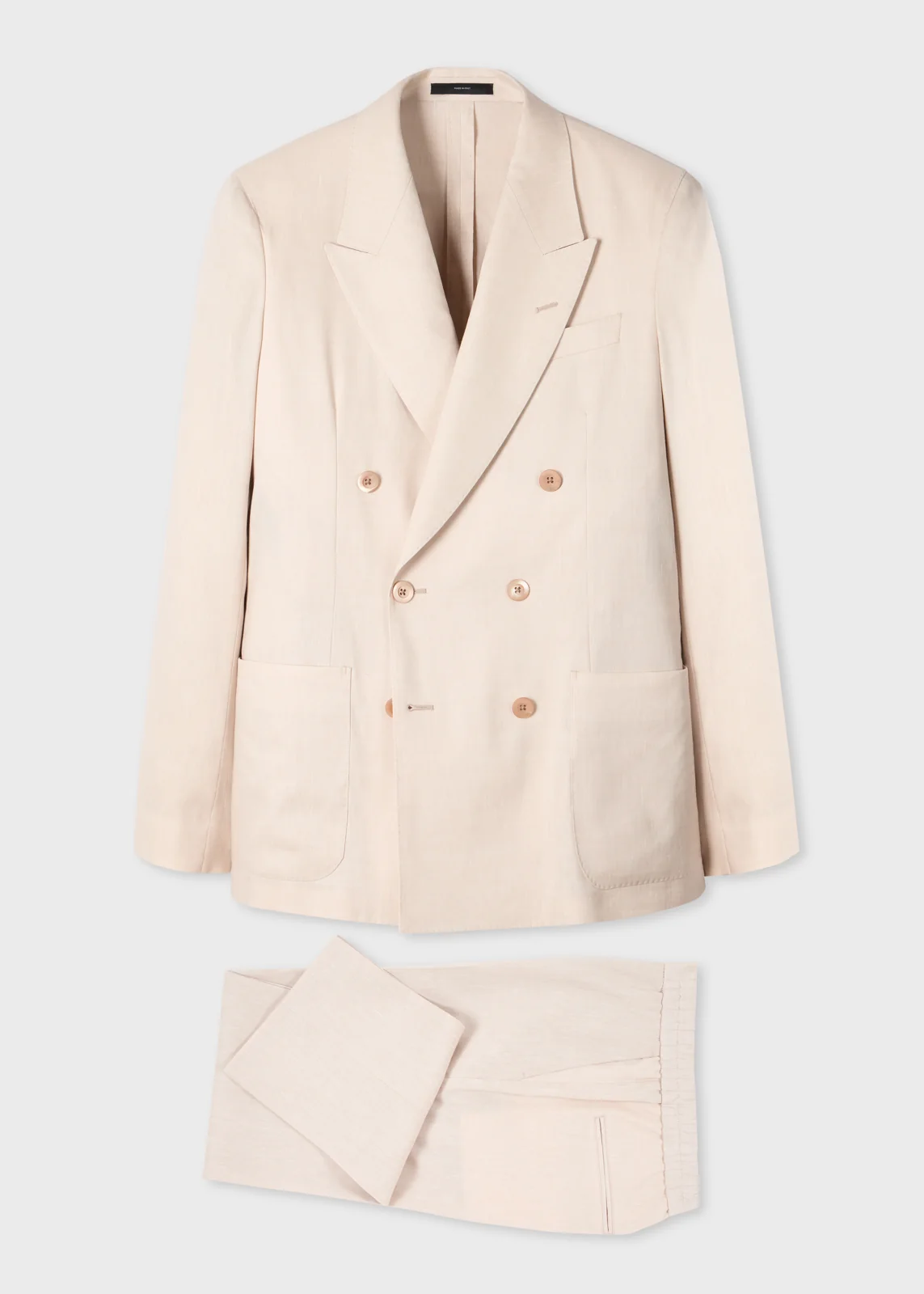 Ivory Linen and Tropical Wool-Blend Two-Piece Suit