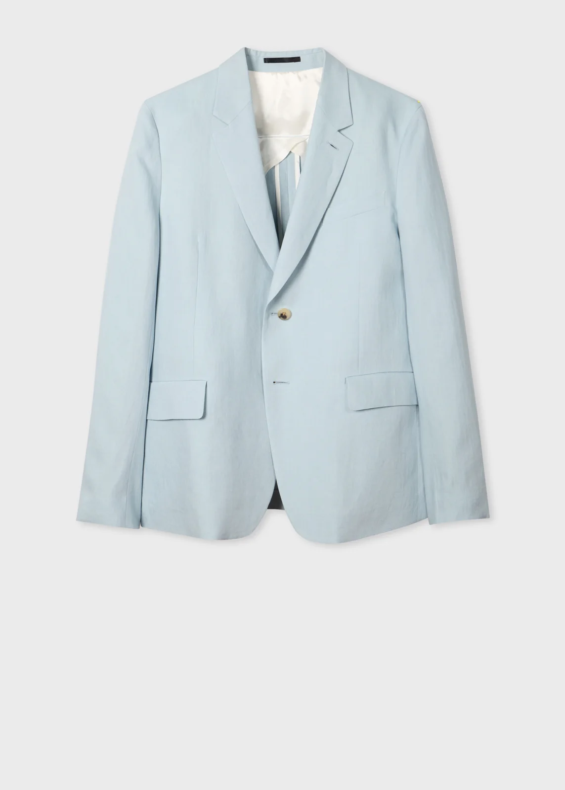 Light Blue Linen Buggy-Lined Blazer