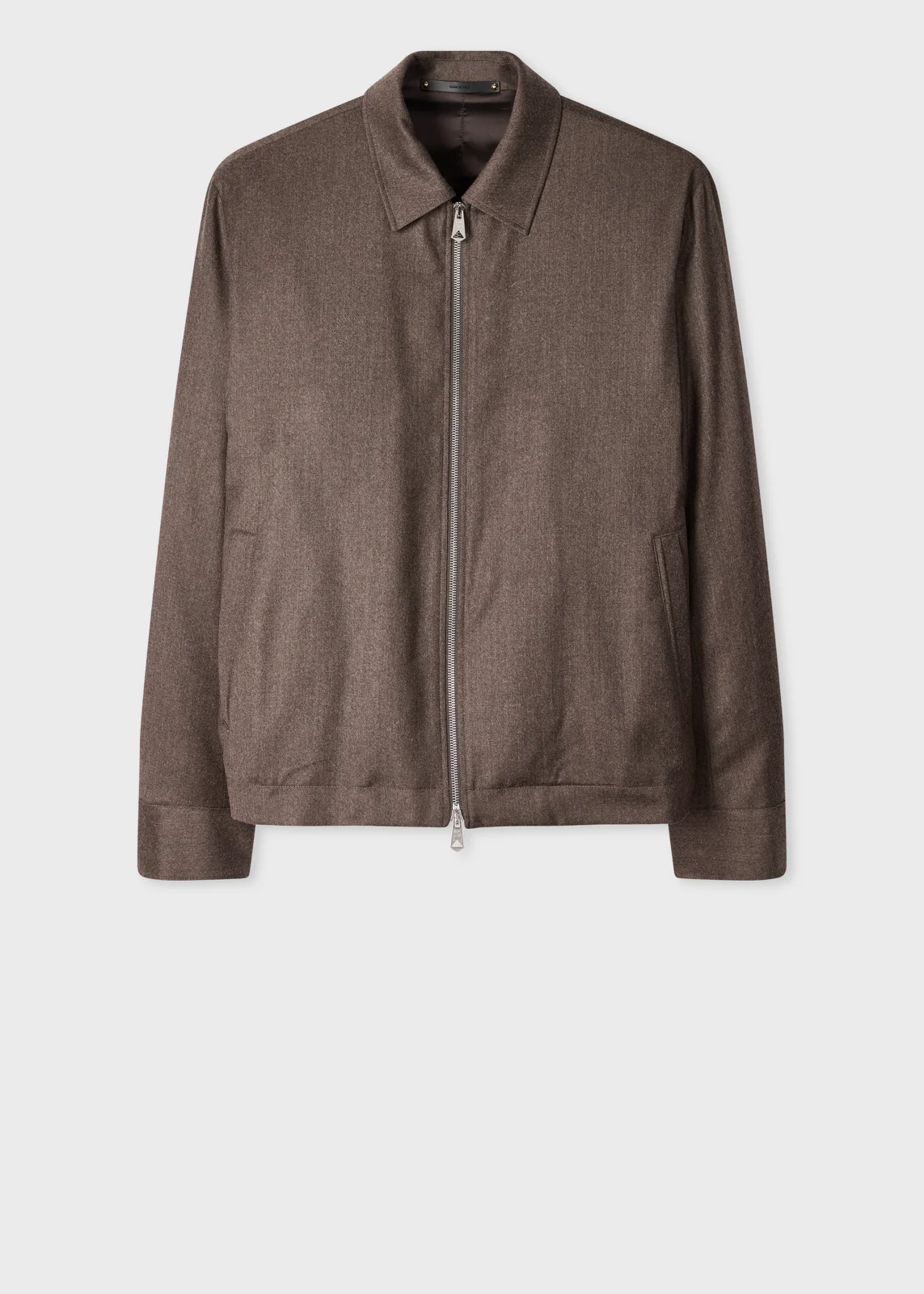 Light Brown Wool-Cashmere Flannel Jacket