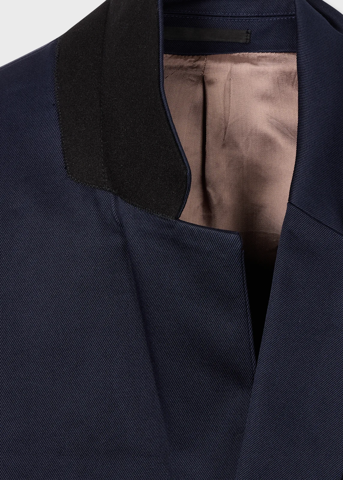 Navy Cotton-Twill Piece-Dyed Blazer thumbnail 3