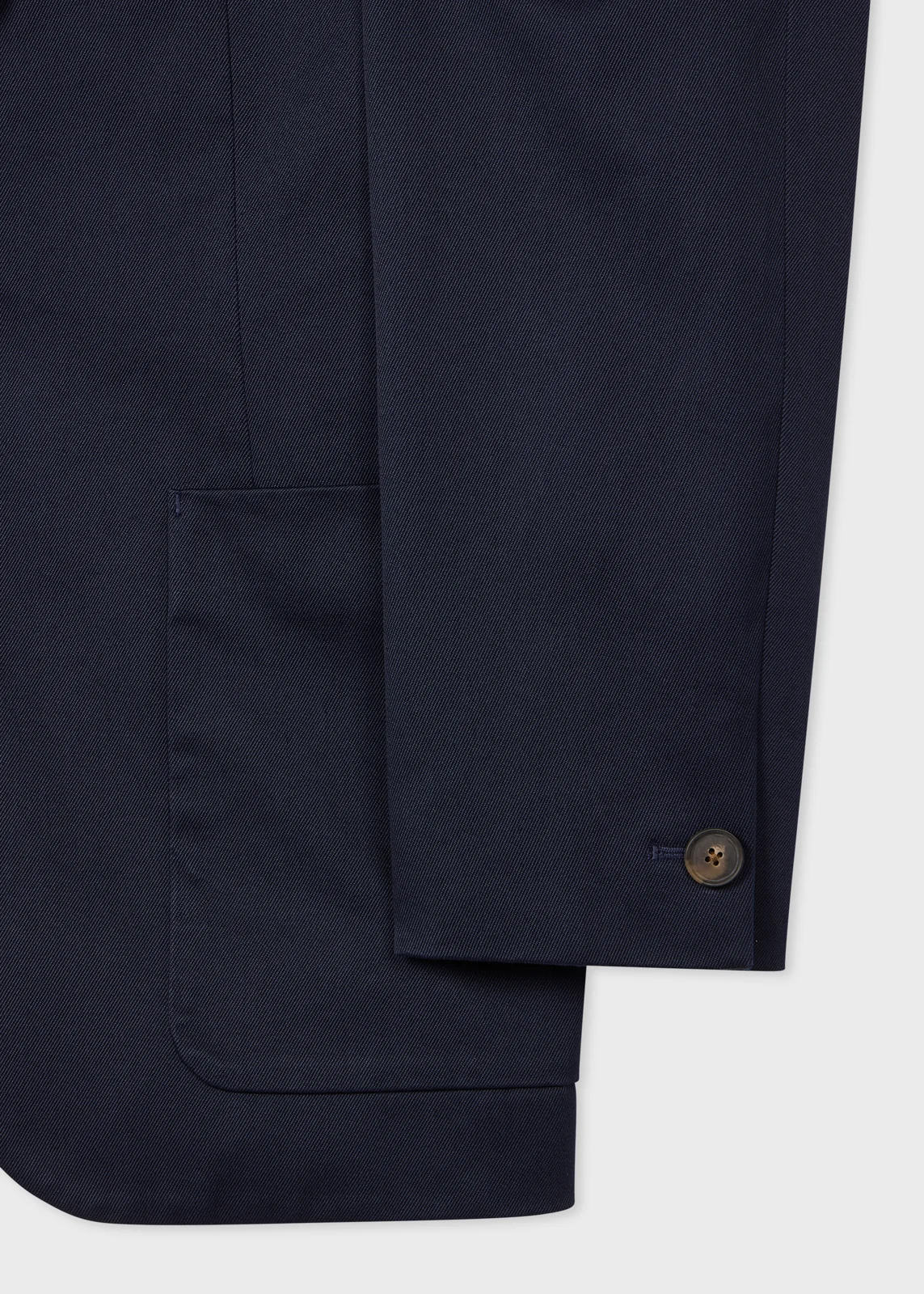 Navy Cotton-Twill Piece-Dyed Blazer thumbnail 4