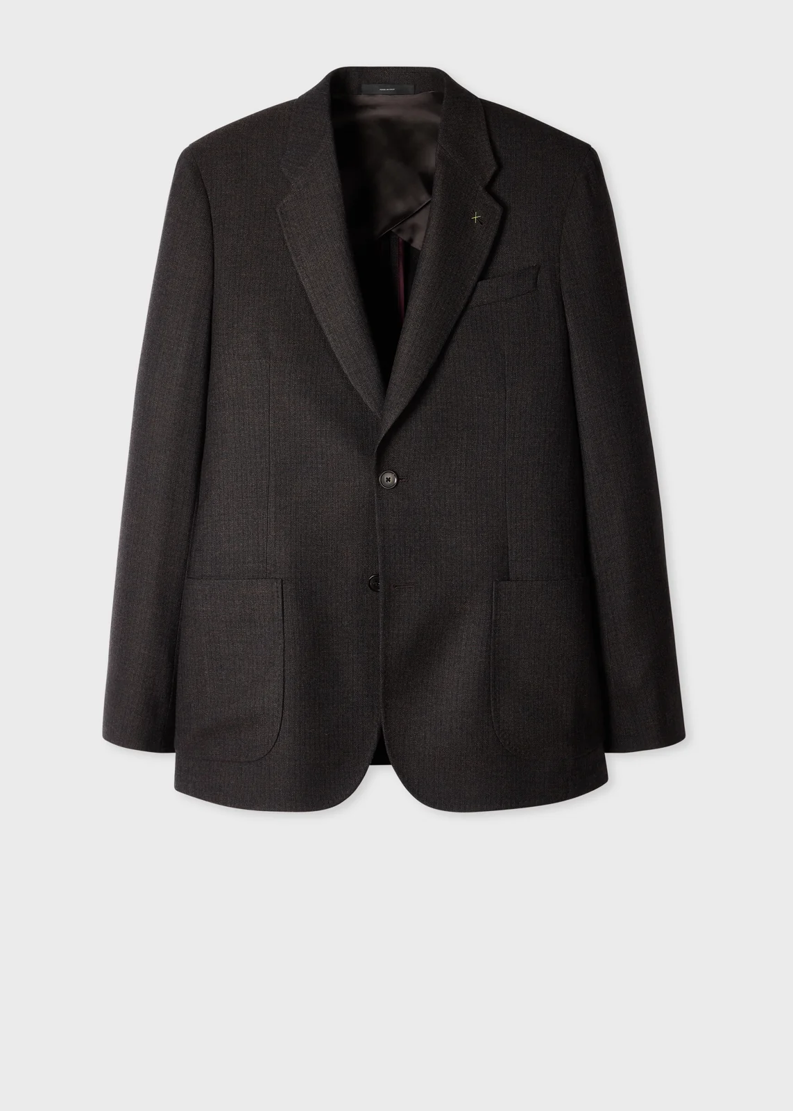 Navy Wool-Cashmere Patch-Pocket Blazer