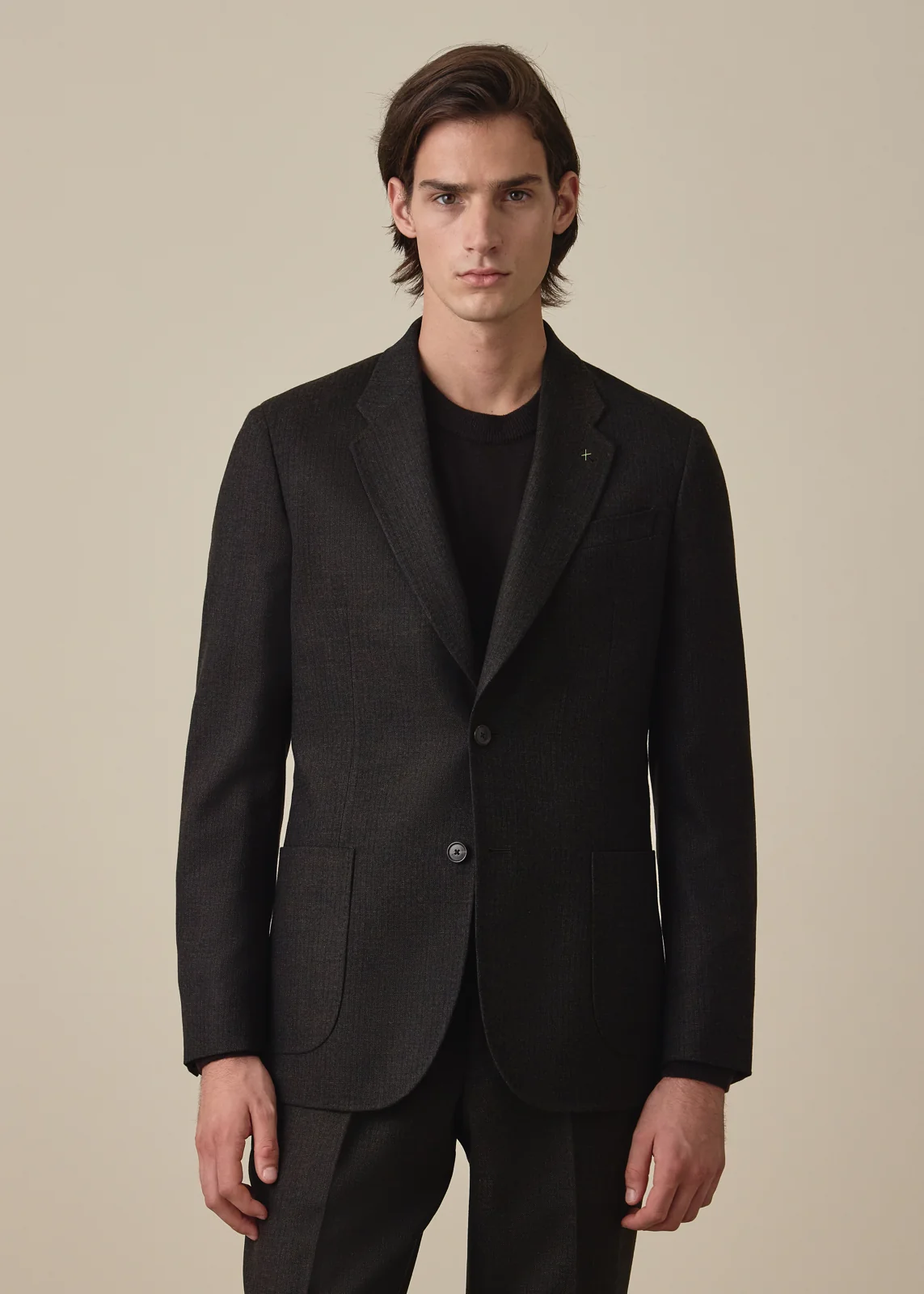 Navy Wool-Cashmere Two-Piece Suit thumbnail 3