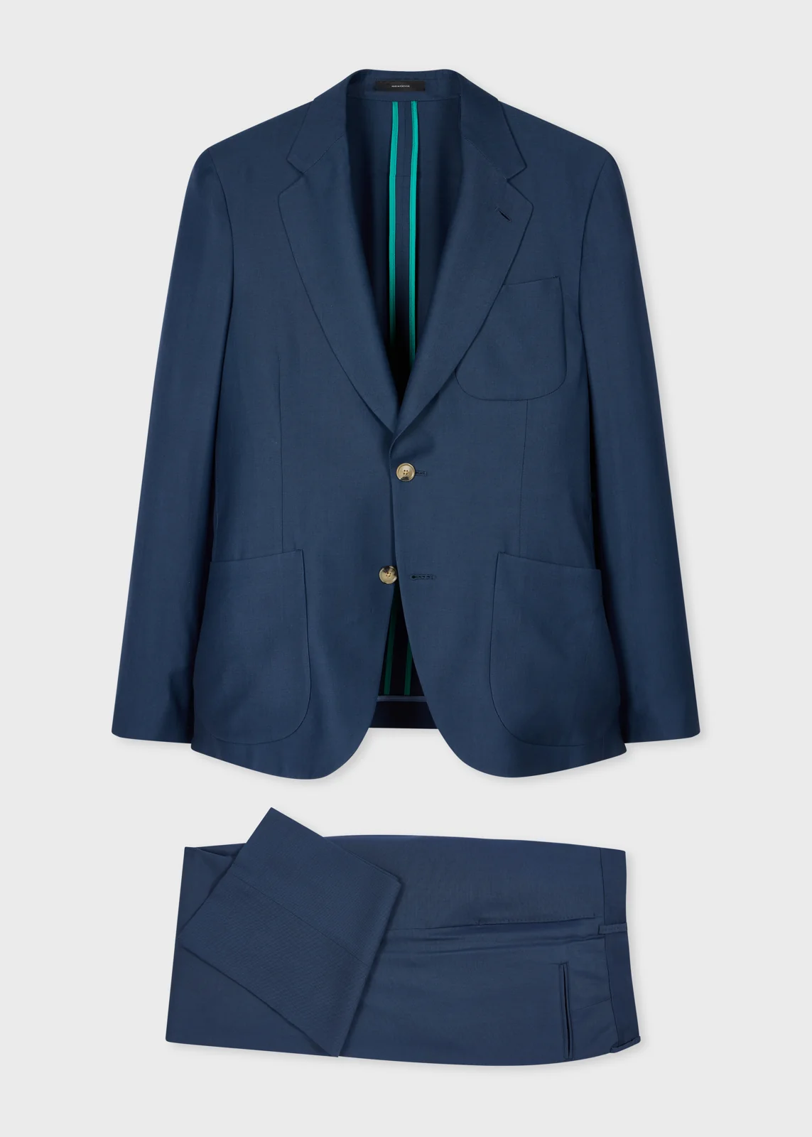 Navy Wool-Viscose Two-Piece Suit