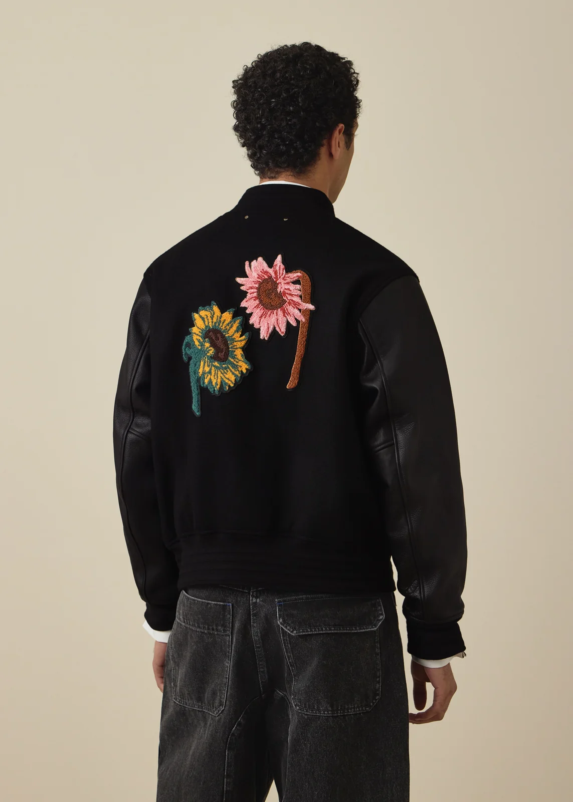 Paul Smith + Fender - Black Sunflower Varsity Jacket thumbnail 3