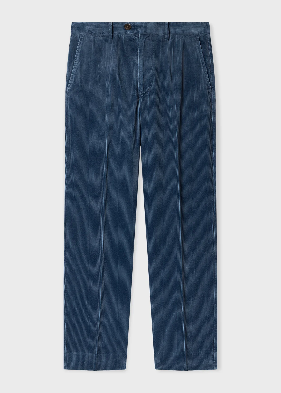 Relaxed-Fit Blue Corduroy Trousers